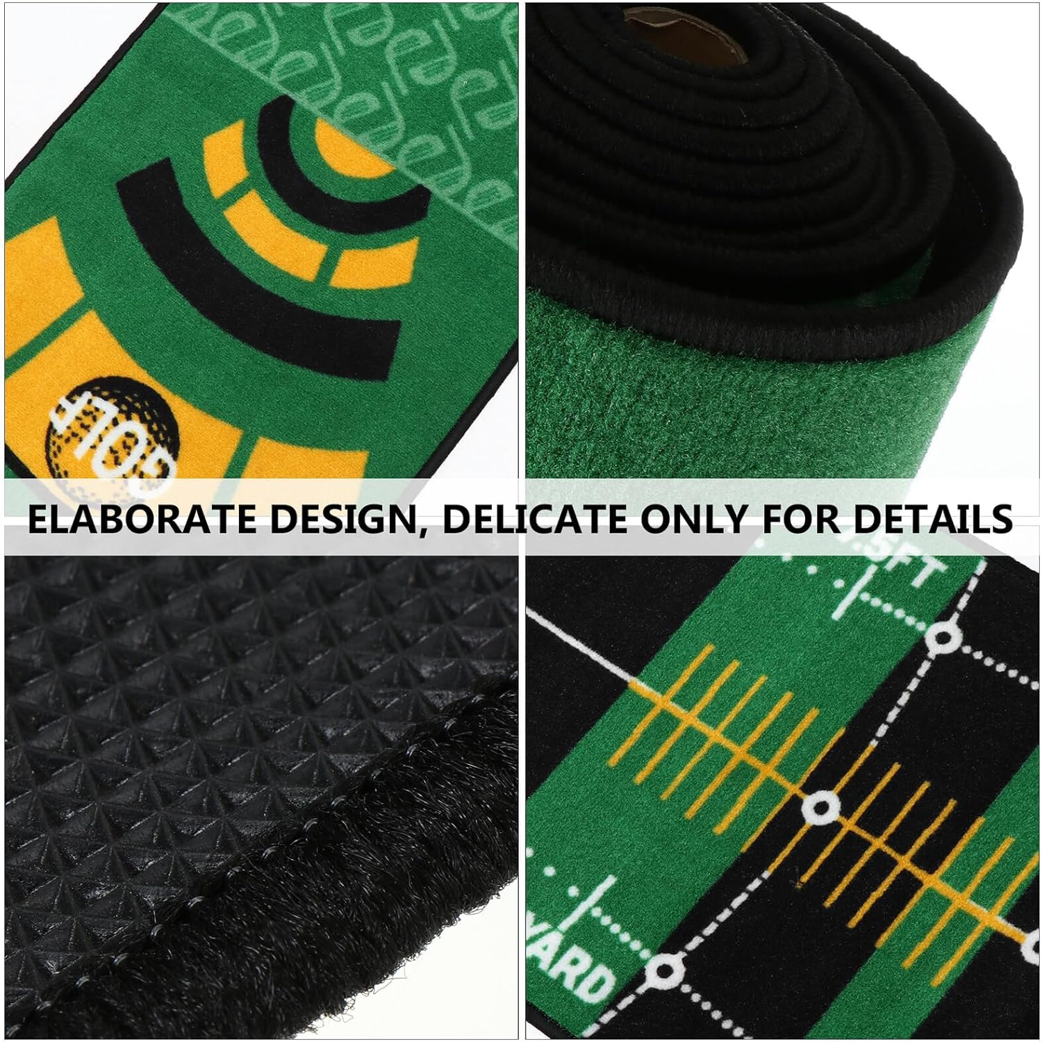 Golf Putting Mat Practice Blanket with Artificial Turf Indoor Golf Training Mat for Office and Home for Precise Putting Skills