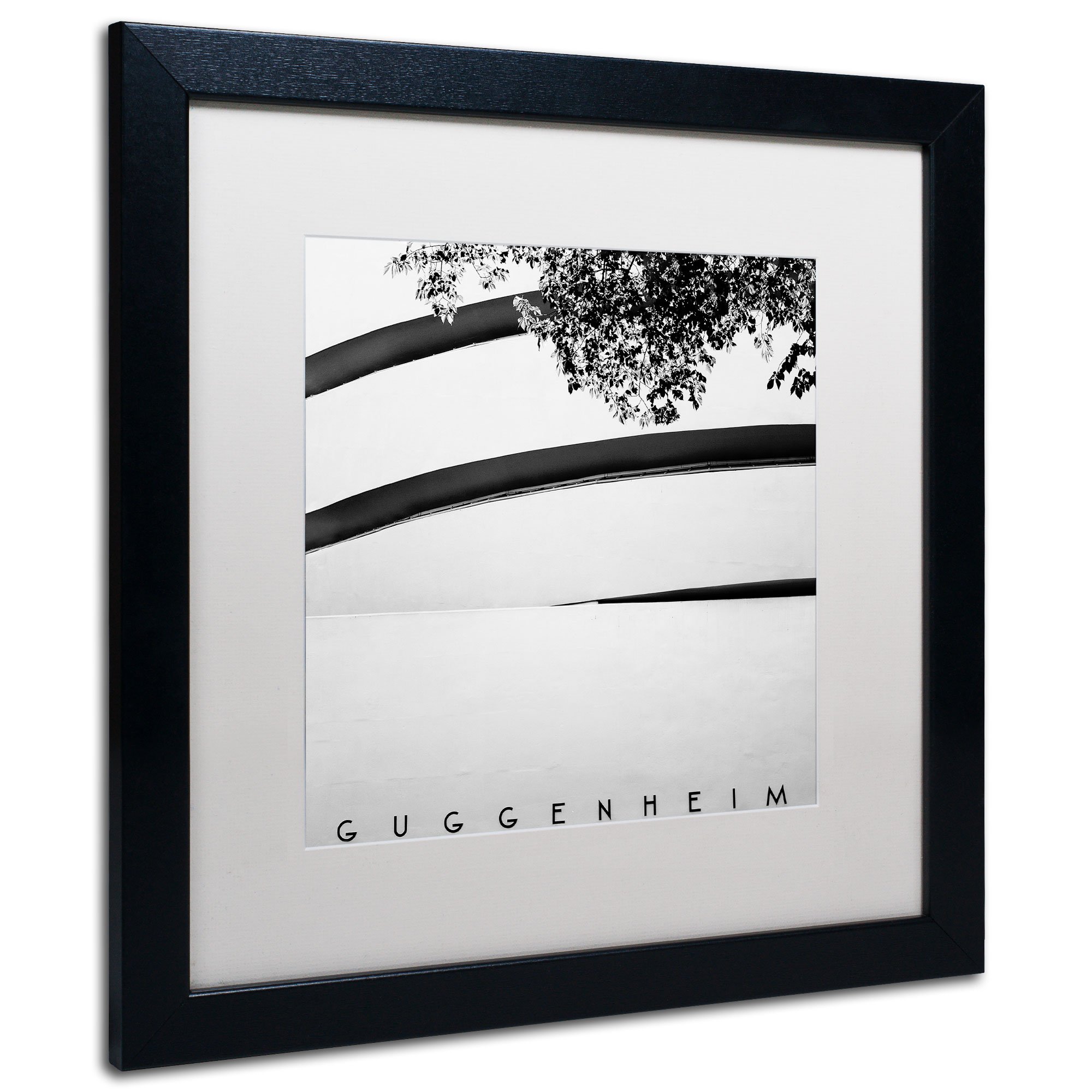 Guggenheim Artwork Nina Papiorek in White Matte and Black Frame, 16 by 16-Inch