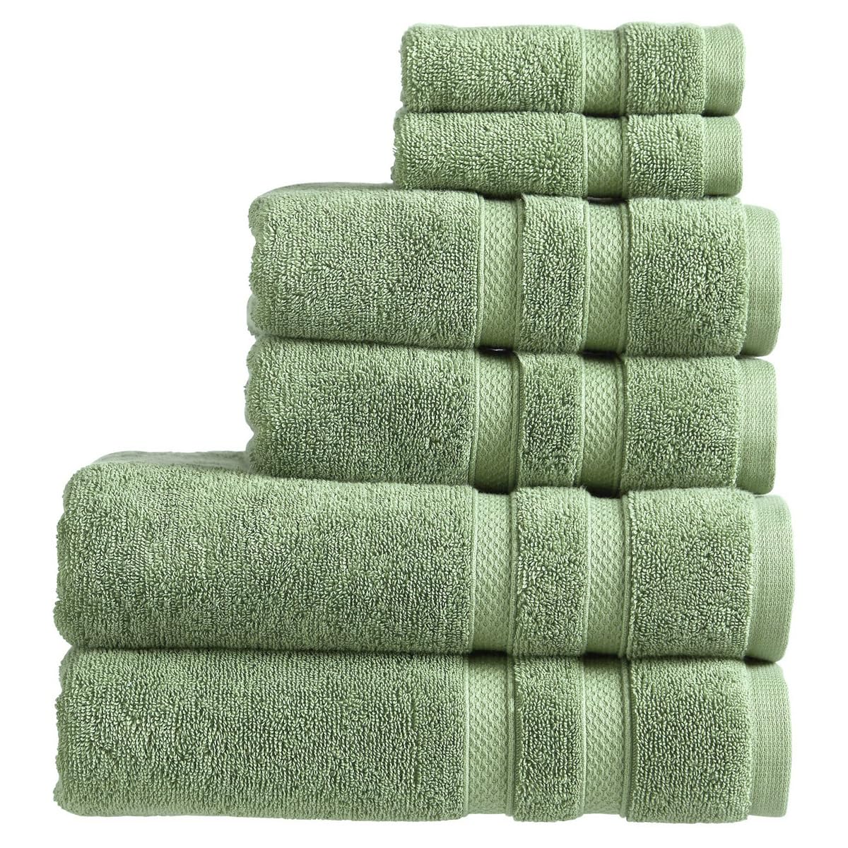 Christy Chroma Bath Towel Set | 6 Piece Set | 2 Bath 2 Hand 2 Face | Highly Absorbent Heavyweight 675GSM | Bold and Bright | Soft Smooth Shower Towels | 100% Cotton | Sustainably Made | Jade Green