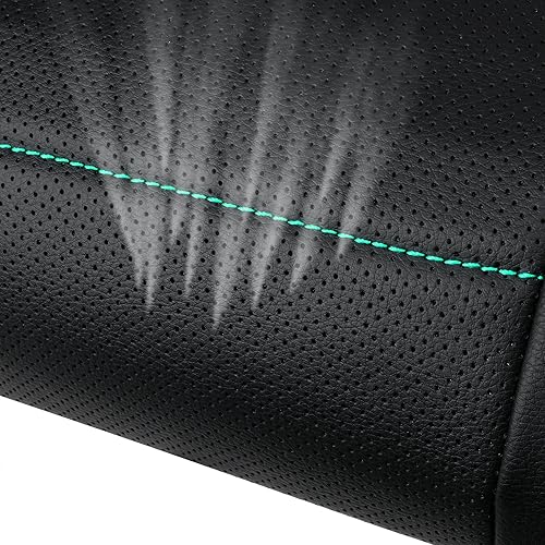 Miniatura 8 de CAR PASS Funda universal para asiento de automóvil de piel con ribetes para SUV, camionetas, camiones, compatible con bolsas de aire, diseño de