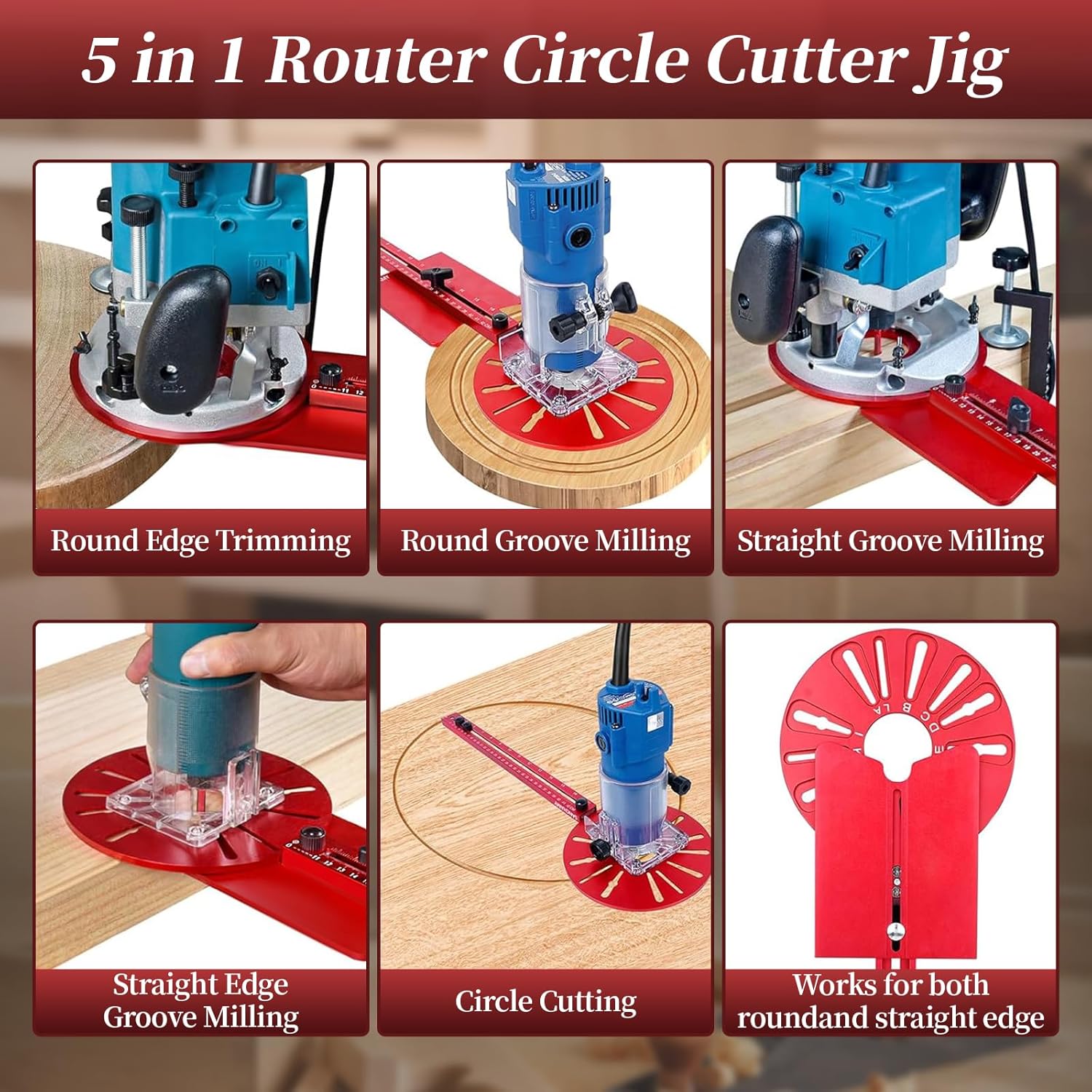 Router Jig Guide Kit | 29" Heavy-Duty Router Circle Cutting Jig with 16"+30" Aluminum Rails, Milling Groove Bracket for Woodworking Templates & Cabinet Projects