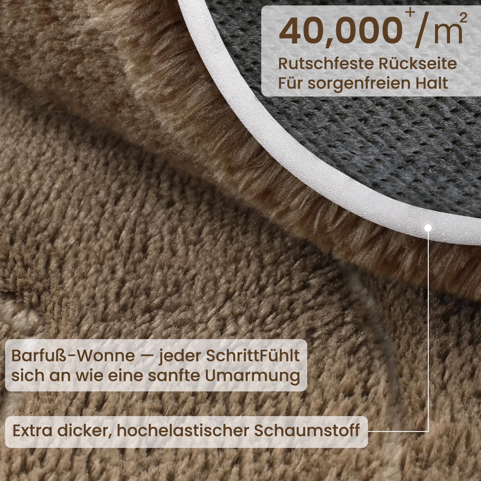 Treeboy Teppich Wohnzimmer 160x230 Kaffeebeige Groß Schlafzimmer Carpet Rug | Kurzflor Flauschig Waschbar Antirutsch Rugs Modern Kinder Teppiche Gegend 3D Abstrakt für Kinderzimmer Mädchen Jugendzimmer