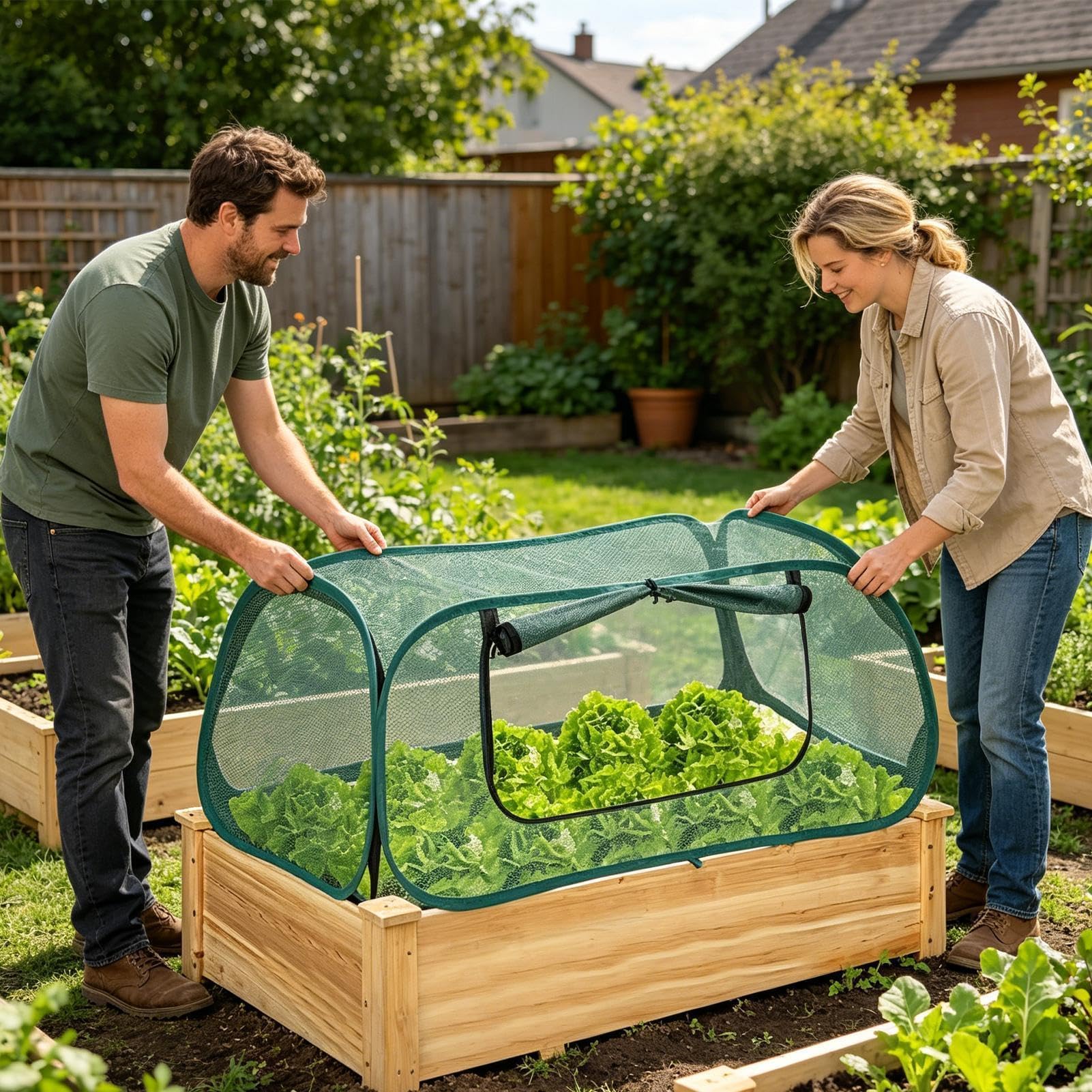 Pop-Up Siatkowe pokrowce na rośliny, składane klatki na owoce do ogrodu, duży namiot chroniący przed ptakami, siatka na warzywa i owoce, 115 x 55 x 45 cm, 2 szt