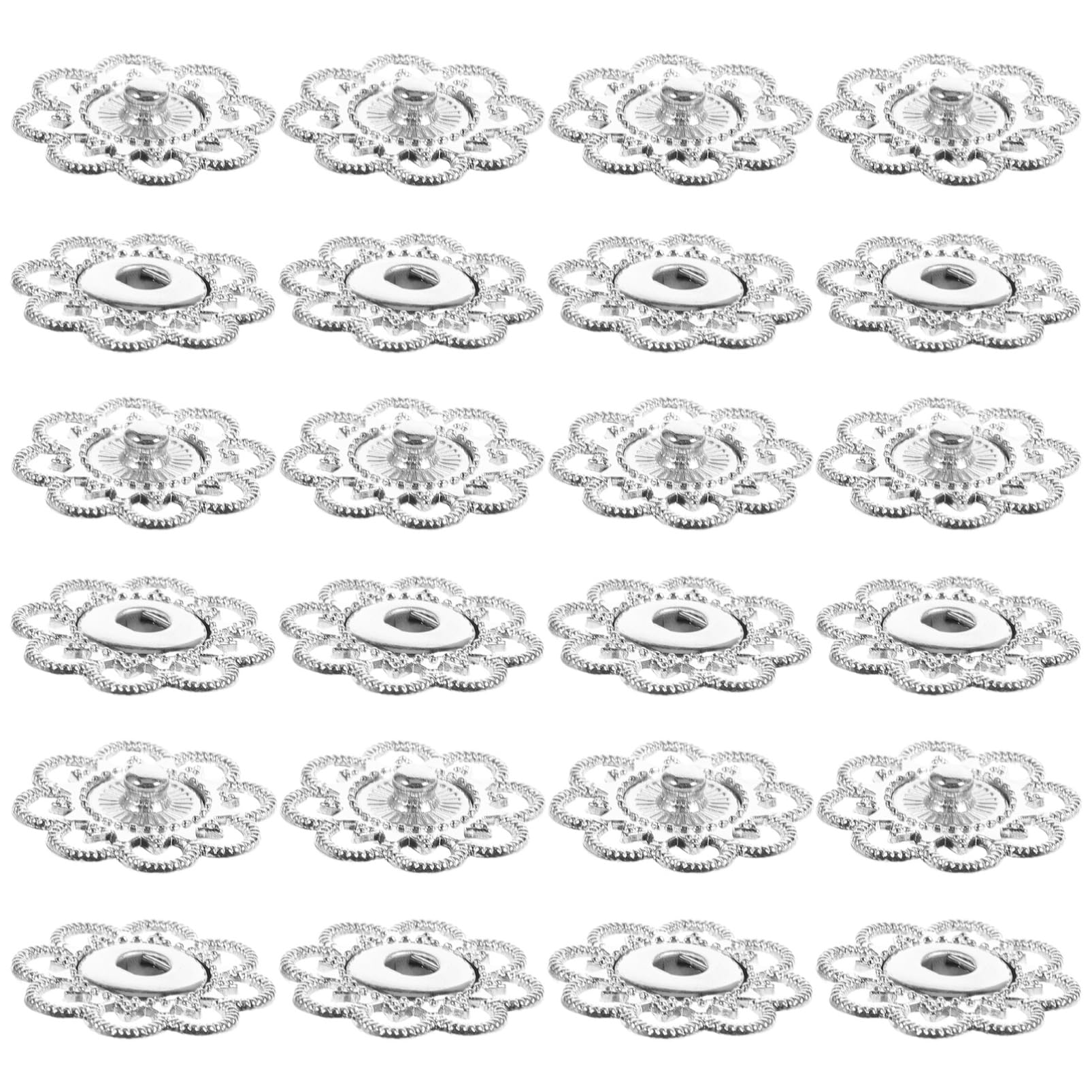 SHINEOFI 80piezas Botones De Presión Para Costura Diseño De Flor Botones Decorativos Para Abrigos y Prendas Para Manualidades y Proyectos De Costura