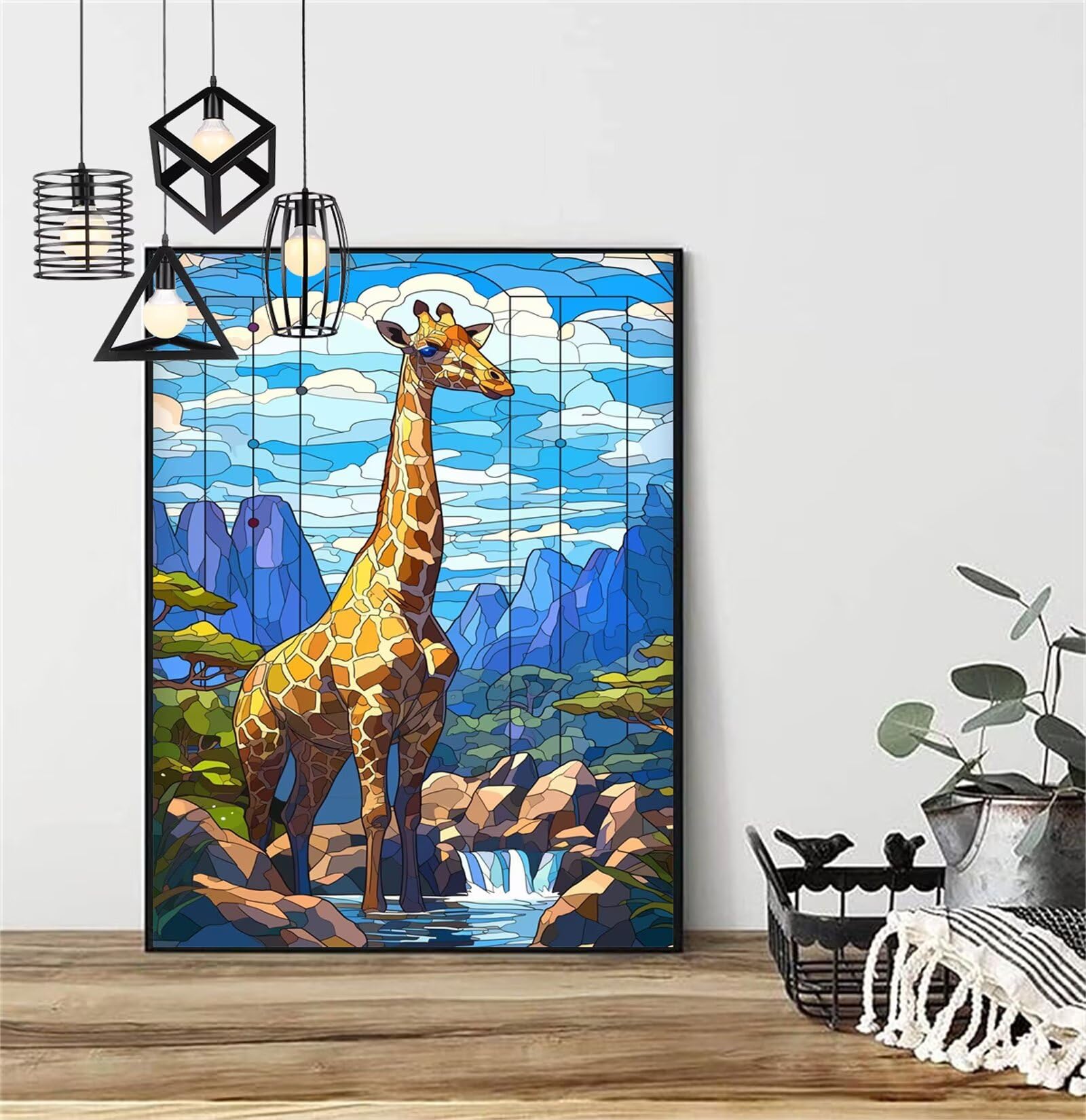 Diamentowe malowanie zwierzętami diamentowe malowanie dzieci 60x90 cm 2025 Żyrafa diamentowe malowanie DIY 5D Diamentowe rysunki ścieg krzyżykowy DIY Dorosły, obraz diamentowy dekoracja prezenty dla