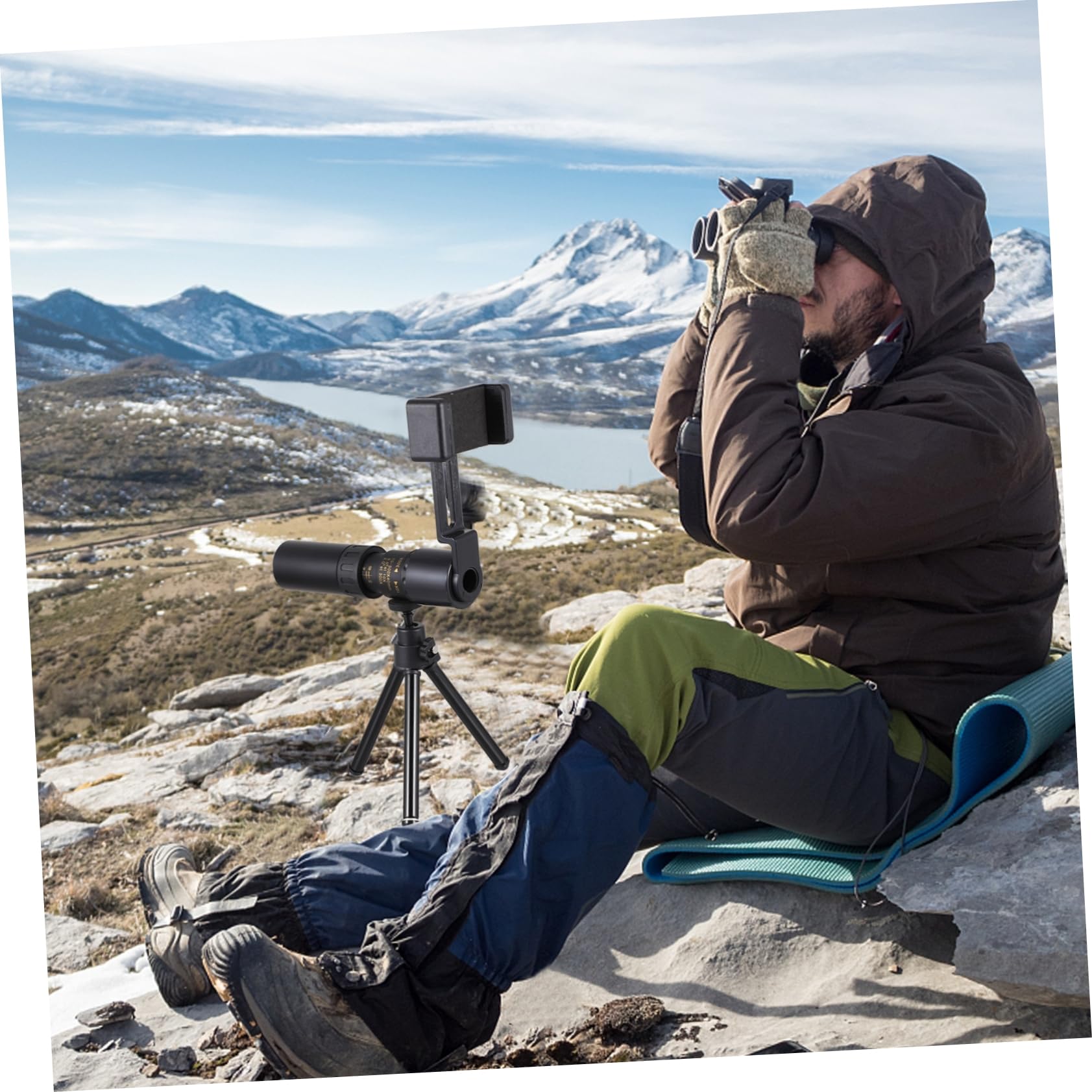 Homoyoyo Telescopio Monocolo Portatile 10-300x40 in Metallo, Oculare Grande, Clip e Treppiede per Viaggio e Fotografia