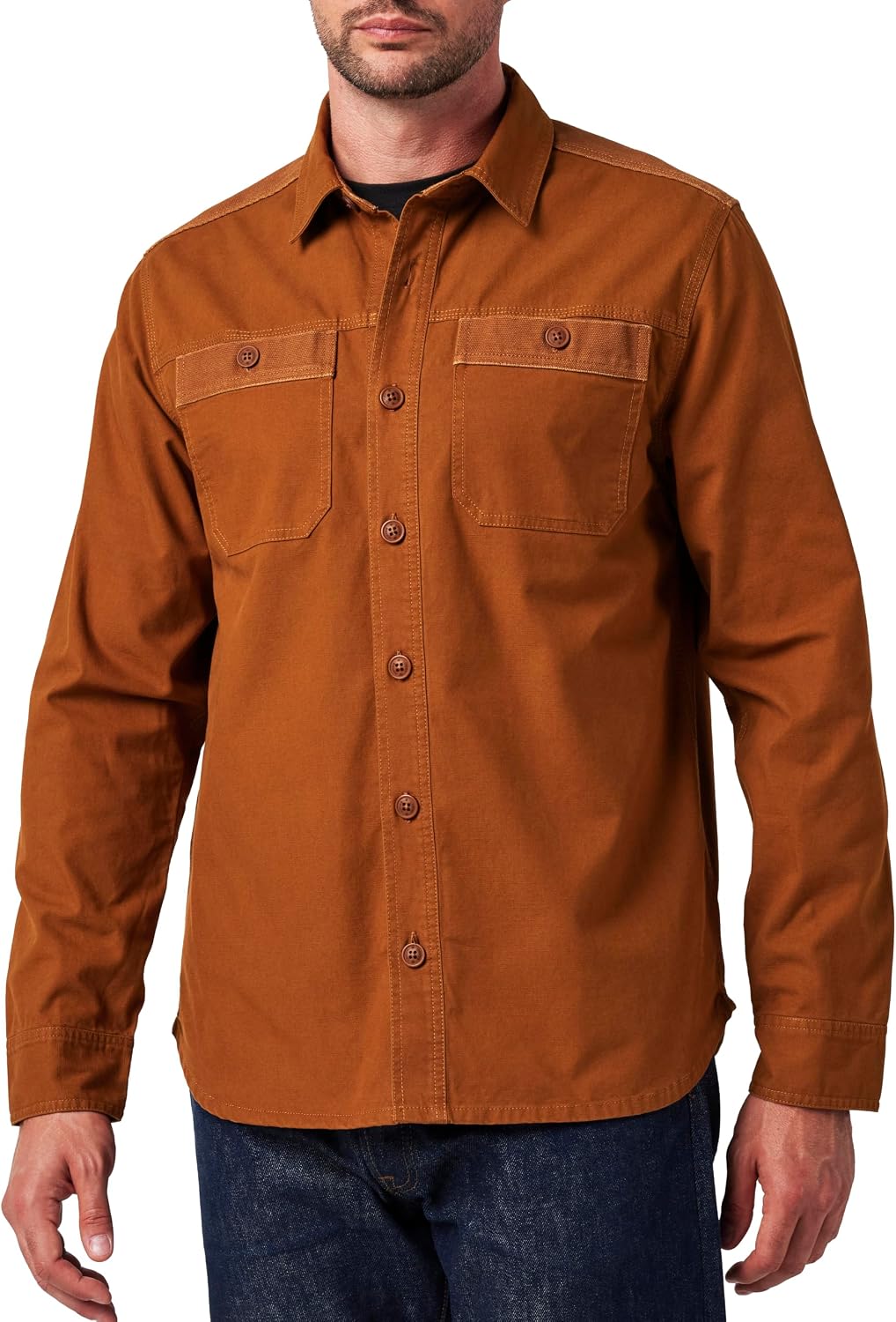 Lucky Brand Men's Men's Long Sleeve Slub Canvas Work Shirt