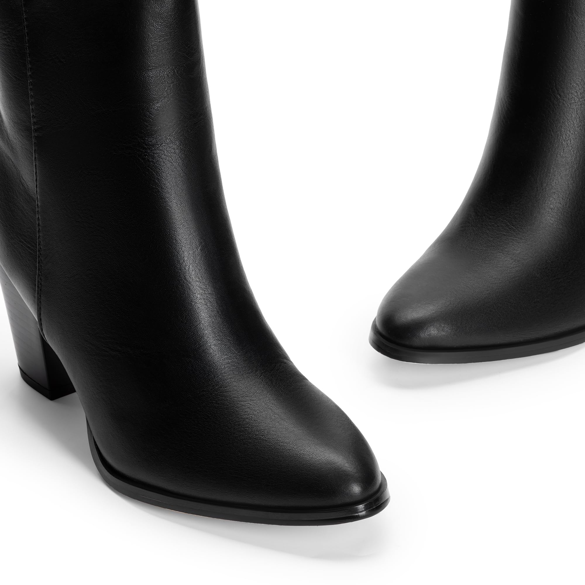 DREAM PAIRS Botines de tacón grueso para mujer
