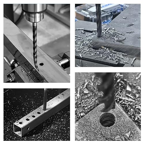 Miniatura 7 de Juego de brocas de cobalto con triple espiral de 716 pulgadas (Pro - revestimiento TiAlN), juego de brocas de metal para acero, metal endurecido,