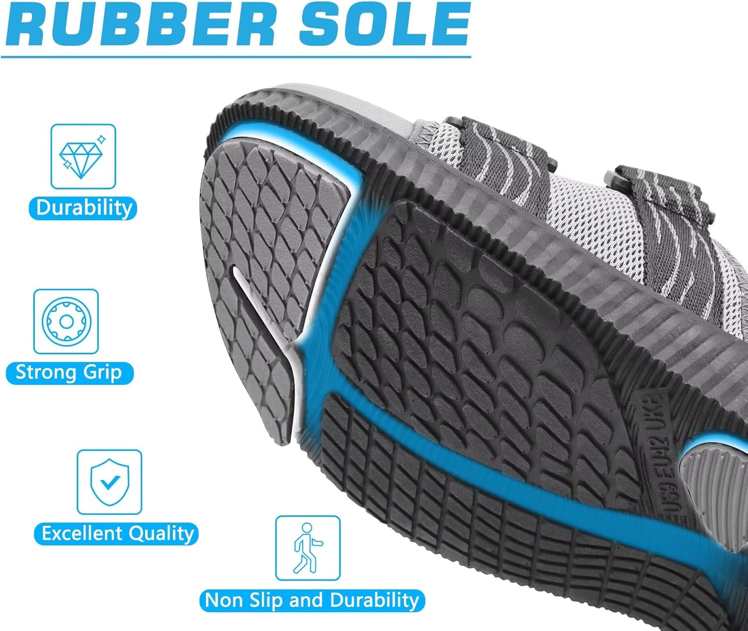 KuaiLu Mens Hiking Sandals with Arch Support Orthopedic Walking Recovery Sandals for Plantar Fasciitis Open Toe Summer Athletic Sport Comfortable Cushion Breathable Outdoor Water Sandals Size7-13 - Image 8