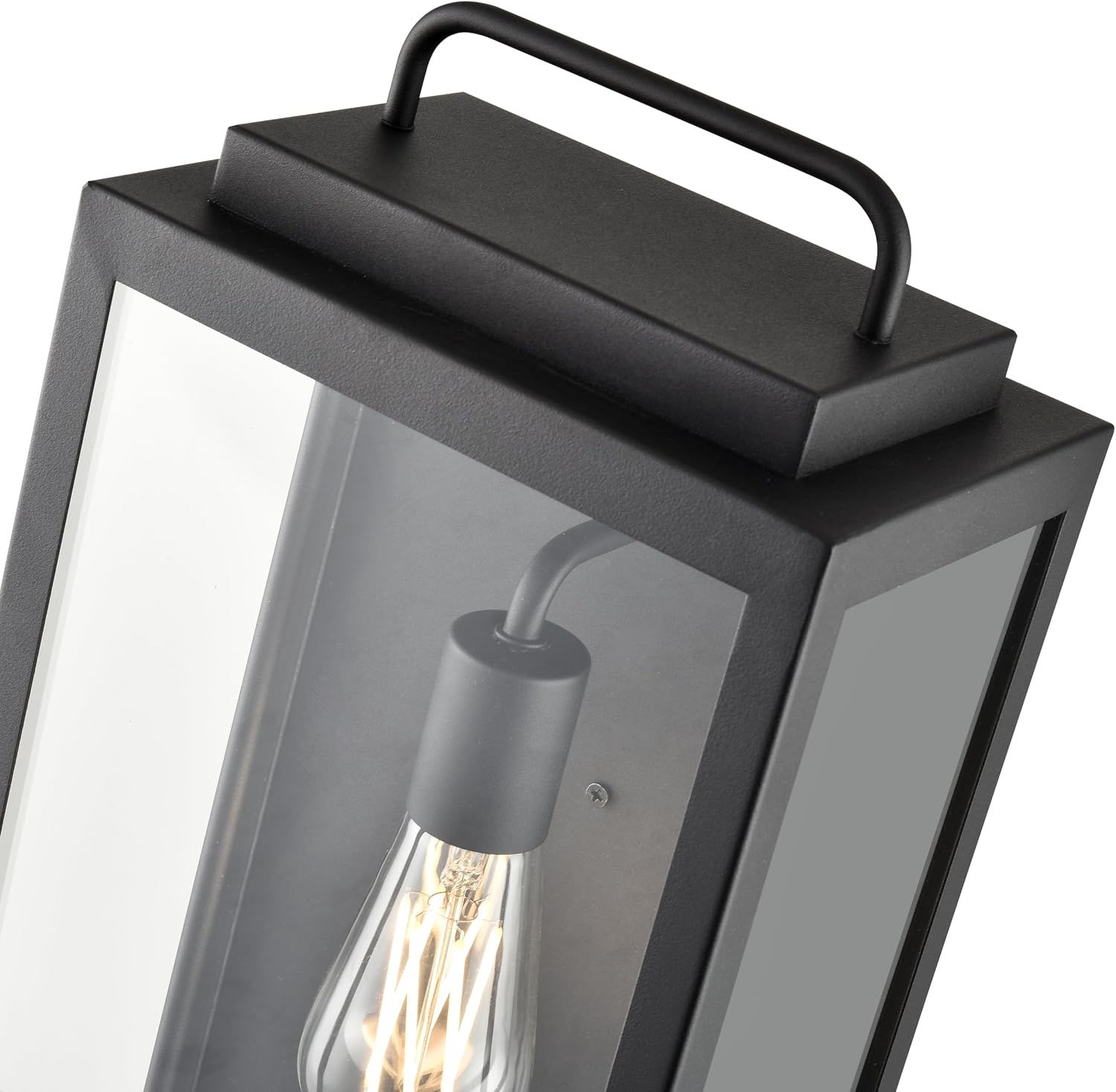 ML Lighting | Gallatin Collection | 260101-TBK | 1 Light Outdoor Wall Sconce in Textured Black Finish with Clear Glass Shade | Perfect for Walkways, Porches, Backyards, Patios, and Driveways