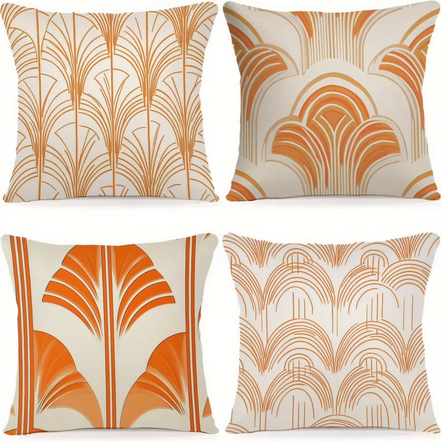 Federa per cuscino 60 x 60 cm, moderna, gialla, confezione da 4, cuscini da giardino per esterni, federe quadrate in velluto, federe decorative, con cerniera invisibile, cuscini per divano per la