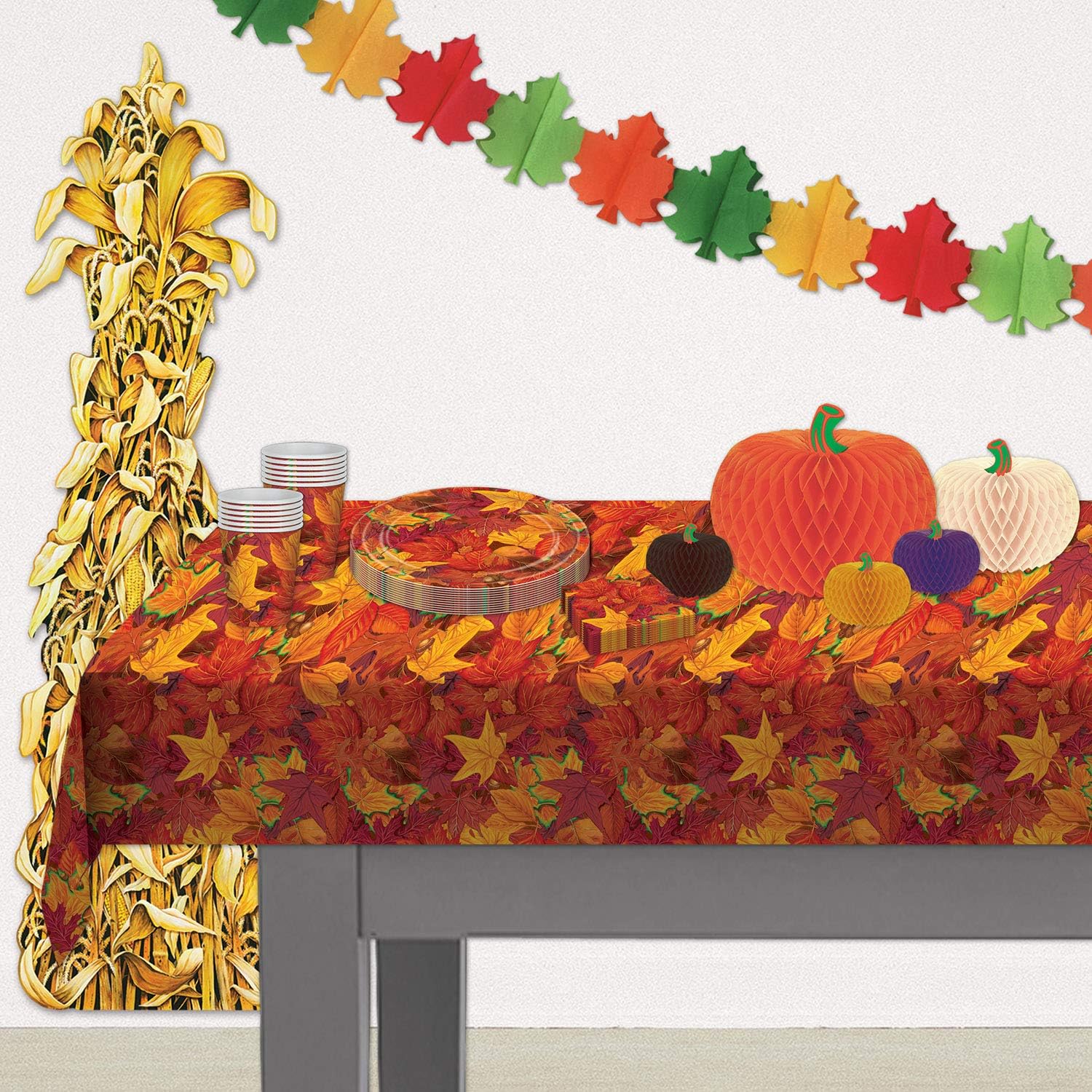 Beistle Fall Leaf Tablecover : Home & Kitchen