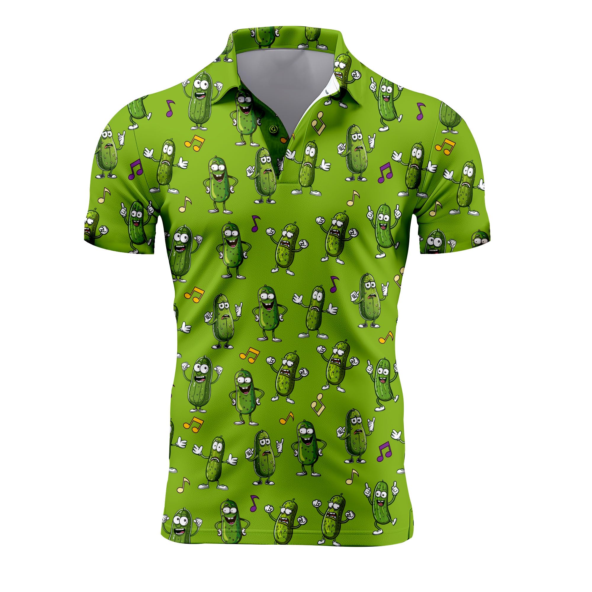 VUGOTU Mens 70s Golf Shirts, Funny 70s Shirts for Men, Short Sleeve, Medium, Typical 70's Colors