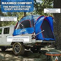 Vista 2 de Pittman - Truck Bed Tent with EZ-UP Design - Truck Tent for Camping - Includes Rain Fly, Extra Wide Entry, Oversize Air Mesh & Porch Cover - Premium
