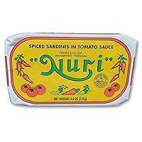 Vista 1 de NURI Portuguese Sardines in Spiced Tomato Sauce - 2 Pack - (4.4 oz cans)