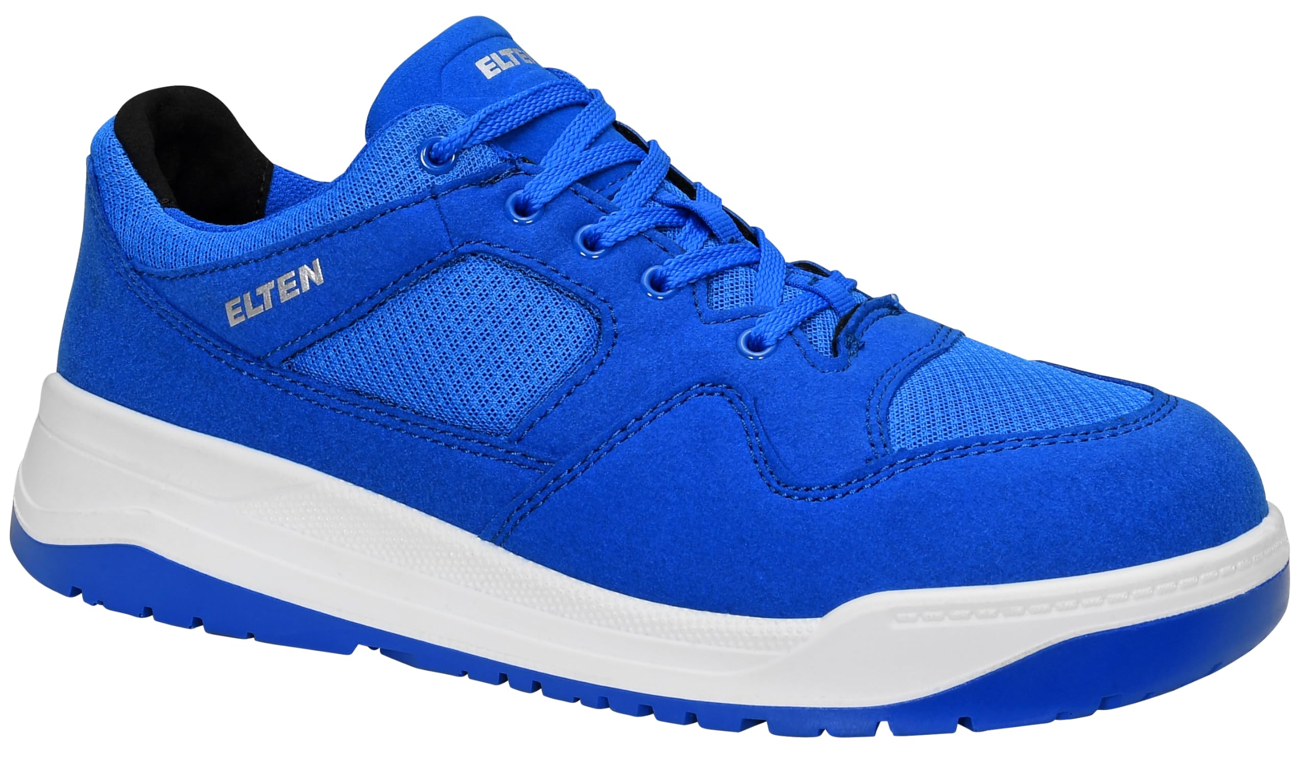 ELTEN Sicherheitsschuhe MAVERICK blue Low ESD S1P, Damen und Herren, Textil, Stahlkappe, leicht, sportlich, Blau, Größe: 41