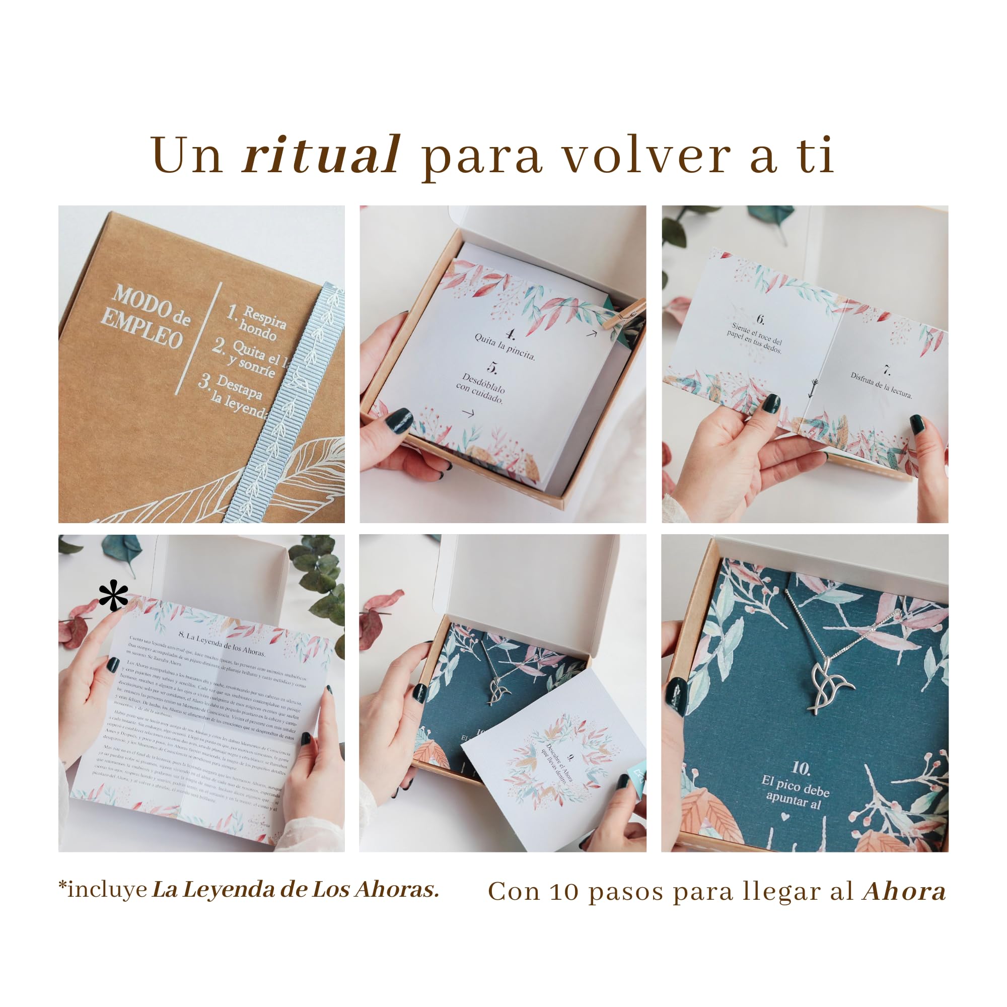 Colgante Plata Mujer Colibrí | Regalos Originales para Mujer con Significado | Collar Mujer Emocional que Invita a Conectar con el Presente