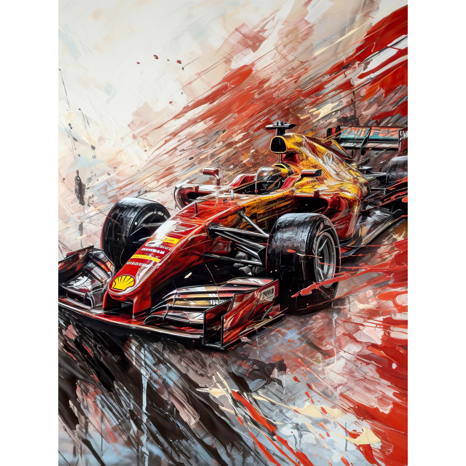 【約84cm】SIMRIDE アートポスター（超大型A1サイズ）#6377 Amazon.com: Artery8 Grand Prix Red Race Car Action Shot Paint