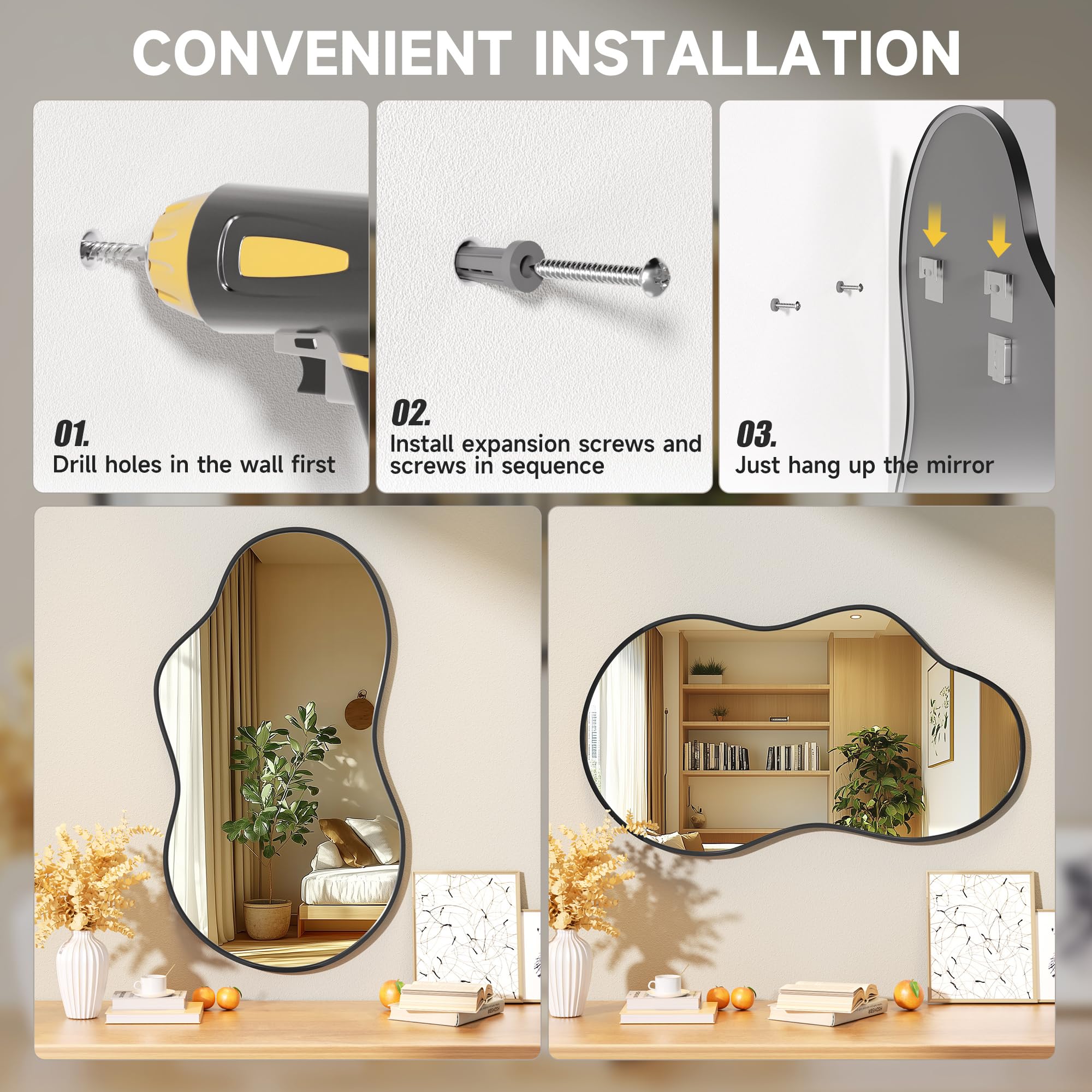 Snapklik.com : Hasipu Irregular Wall Mirror - 25