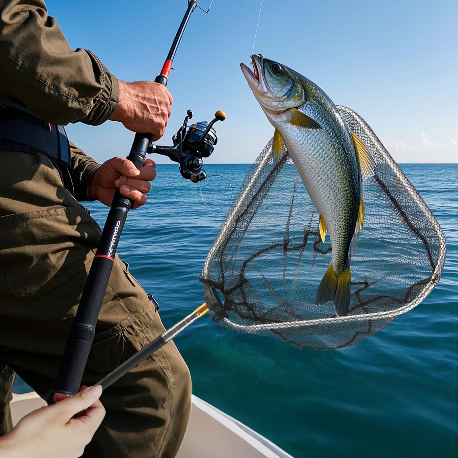 3 Pièces Attrape Poulet Extensible Filet de Volaille Amovible | Epuisette Peche, Avec Crochet en Acier Inoxydable, Filet Capture, Pour Animaux Dindes Oies Canards Oiseaux Petits et Poissons