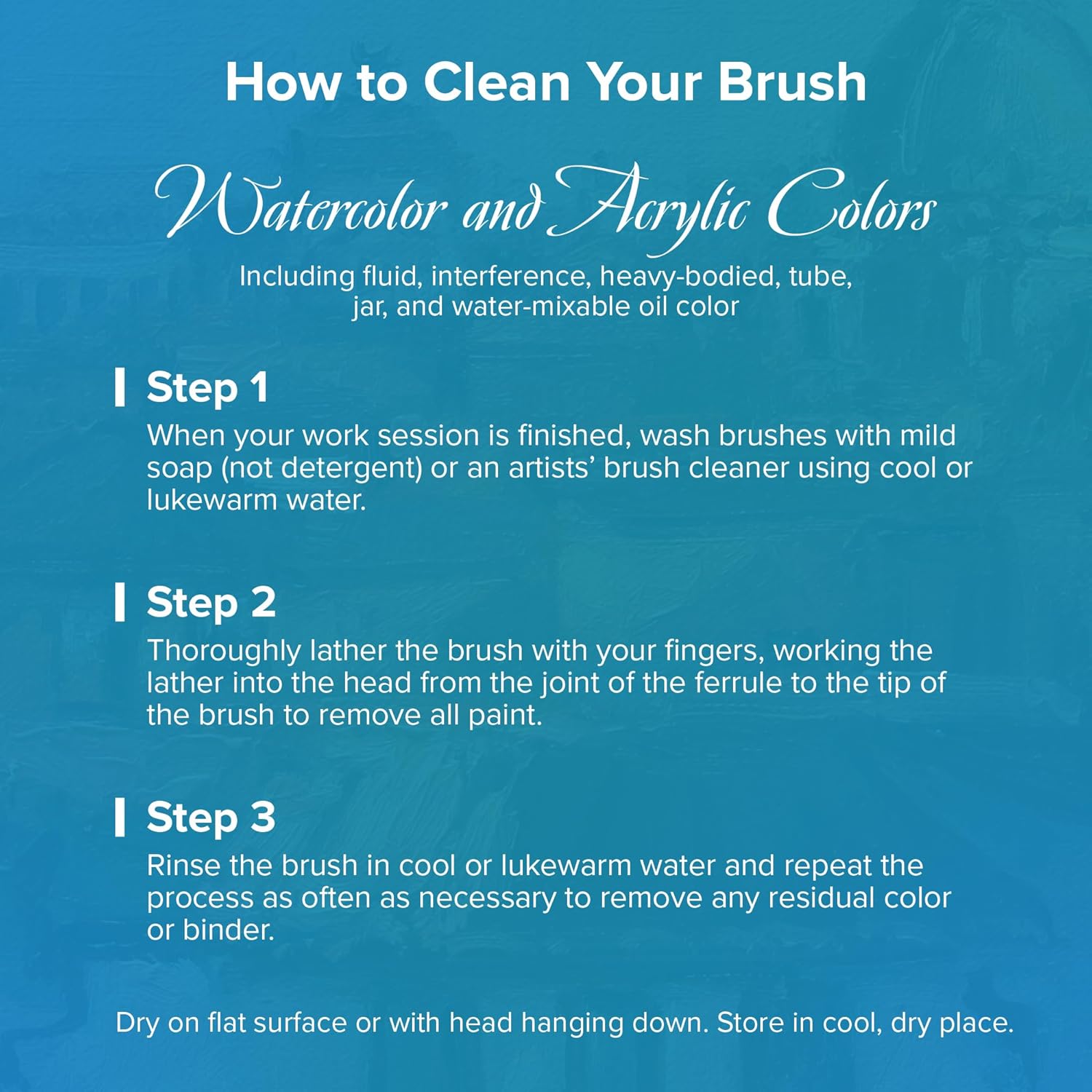 Silver Brush Limited 2812ST-1/4 BelleAqua Short Handle Dagger Travel Brush Soft Red Sable Synthetic Bristles, Professional Artist Dagger Brush for Watercolor, Acrylic, Gouache, & Inks, Size 1/4 Inch