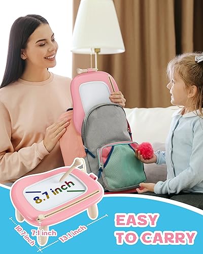 Miniatura 8 de bravokids Tableta de escritura LCD Doodle Board de 10 pulgadas, tablero magnético de dibujo Bravokids