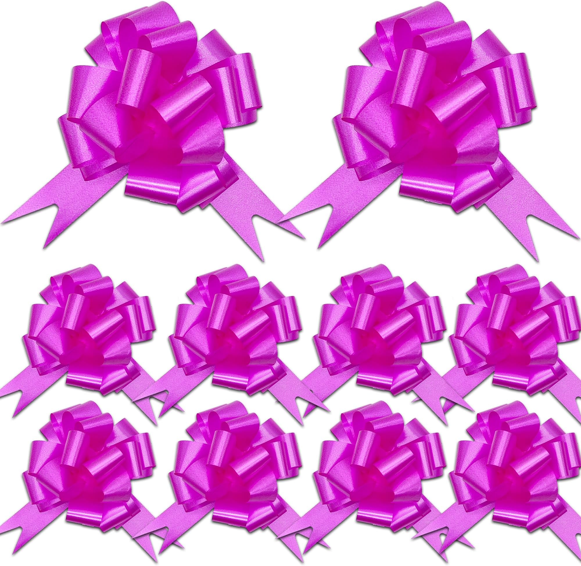 10 Pieces Gift Bows, 4.7in Pull Bows for Gift Wrapping,Suitable for Gift Boxes, Baskets, Birthdays, Weddings, Christmas, Valentine's Day, Easte