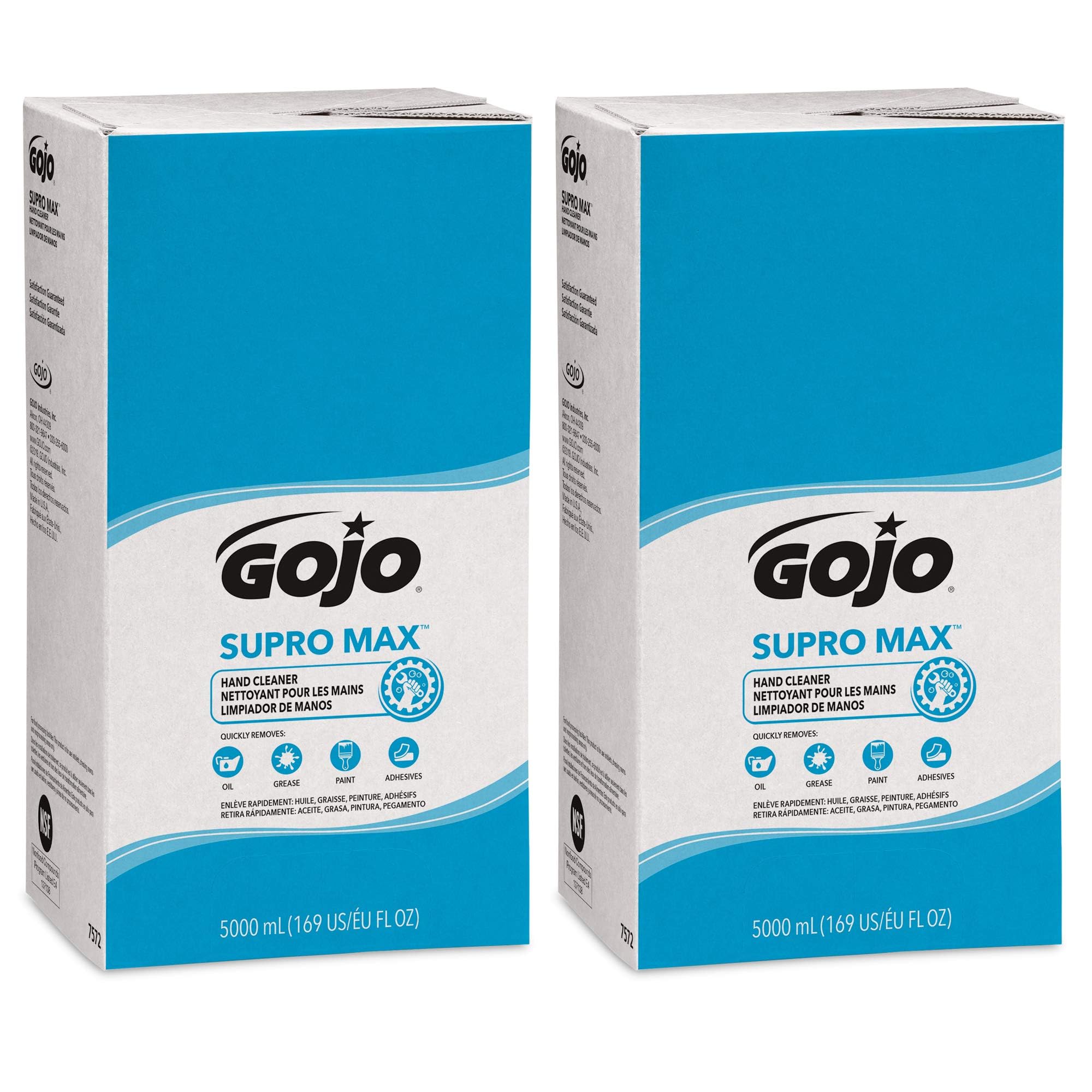 GOJO PRO TDX SUPRO MAX Hand Cleaner 5000 mL Heavy-Duty Hand Cleaner Refill PRO TDX Dispenser (Pack of 2) - 7572-02