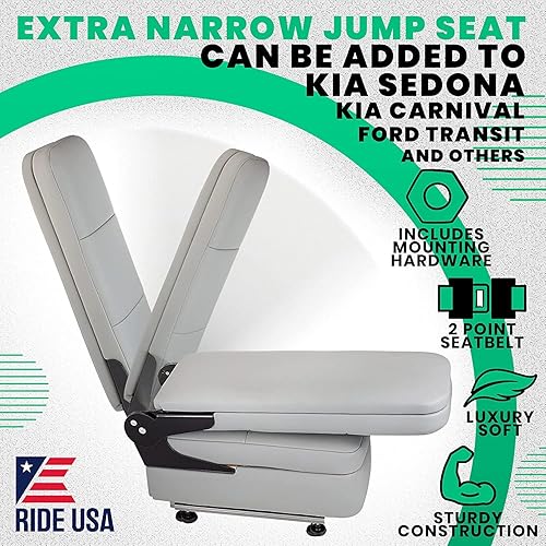 Miniatura 5 de Ride USA - Asiento de salto de segunda fila de 8 pulgadas compatible con Toyota Sienna 2021 -2023
