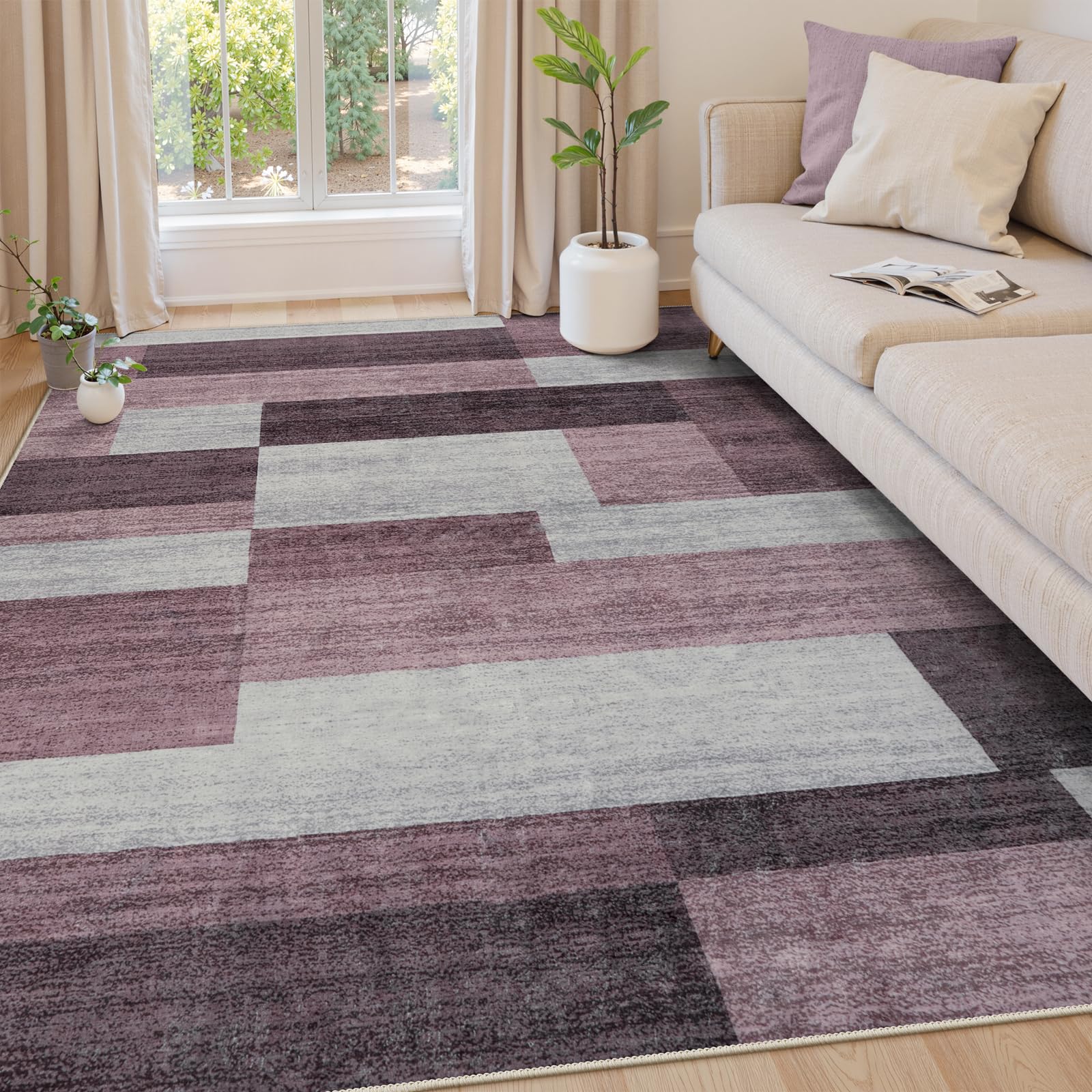Amazon | HAOCOO カーペット 洗える 200X250cm ラグ 3畳 北欧風 モダン