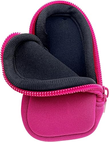 Miniatura 4 de Funda de viaje de neopreno para inhalador de asma, práctica mini bolsa para inhalador para adultos y niños, inhalador no incluido (rosa intenso)