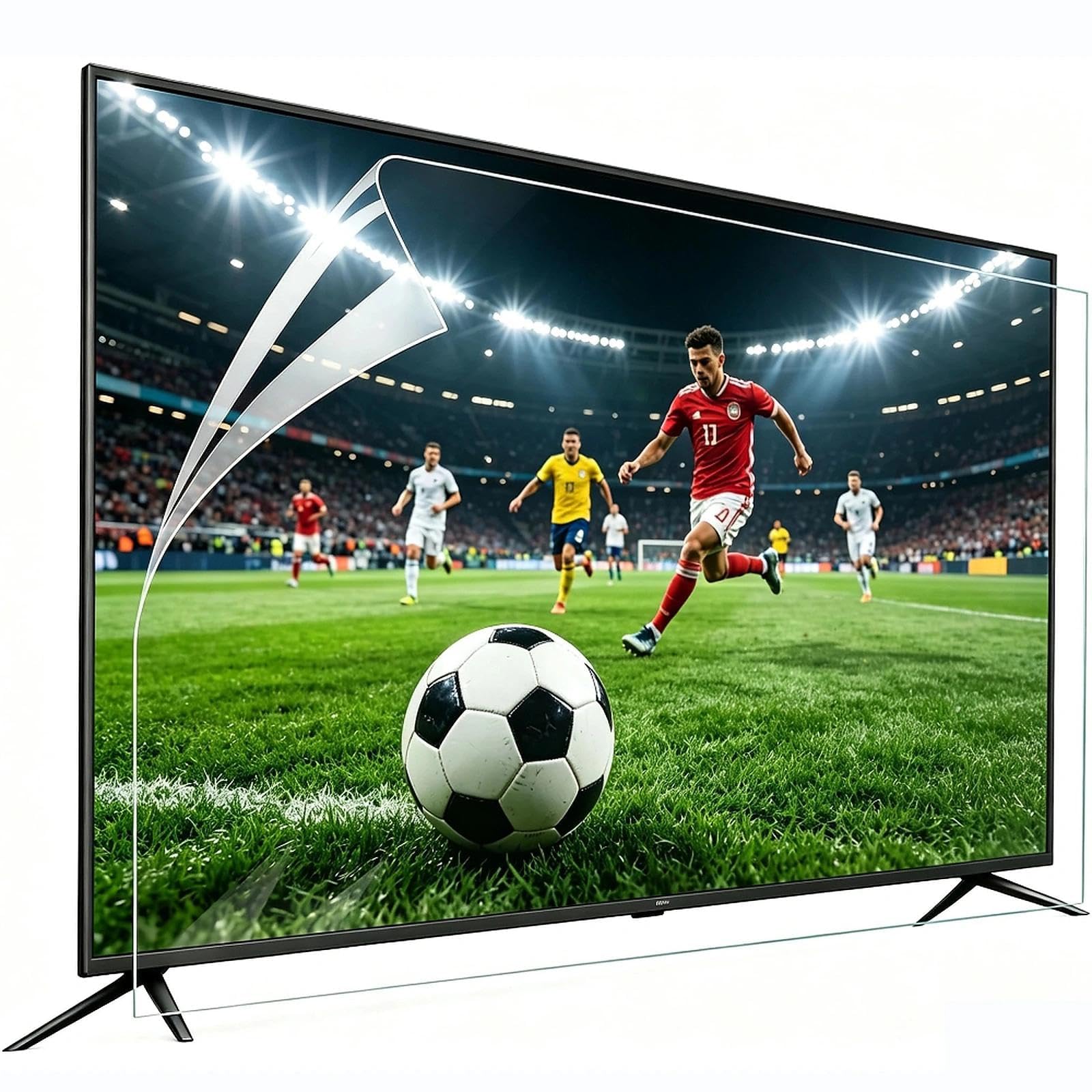 Matte TV Anti-Glare Film 32–75-Inch Tv Screen Protector With Blue Light Blocking Scratch Resistance HD Transparency Eye-Caring Bubble-Free Installation for LED/LCD Smart TV (49 inch 1075x604mm)