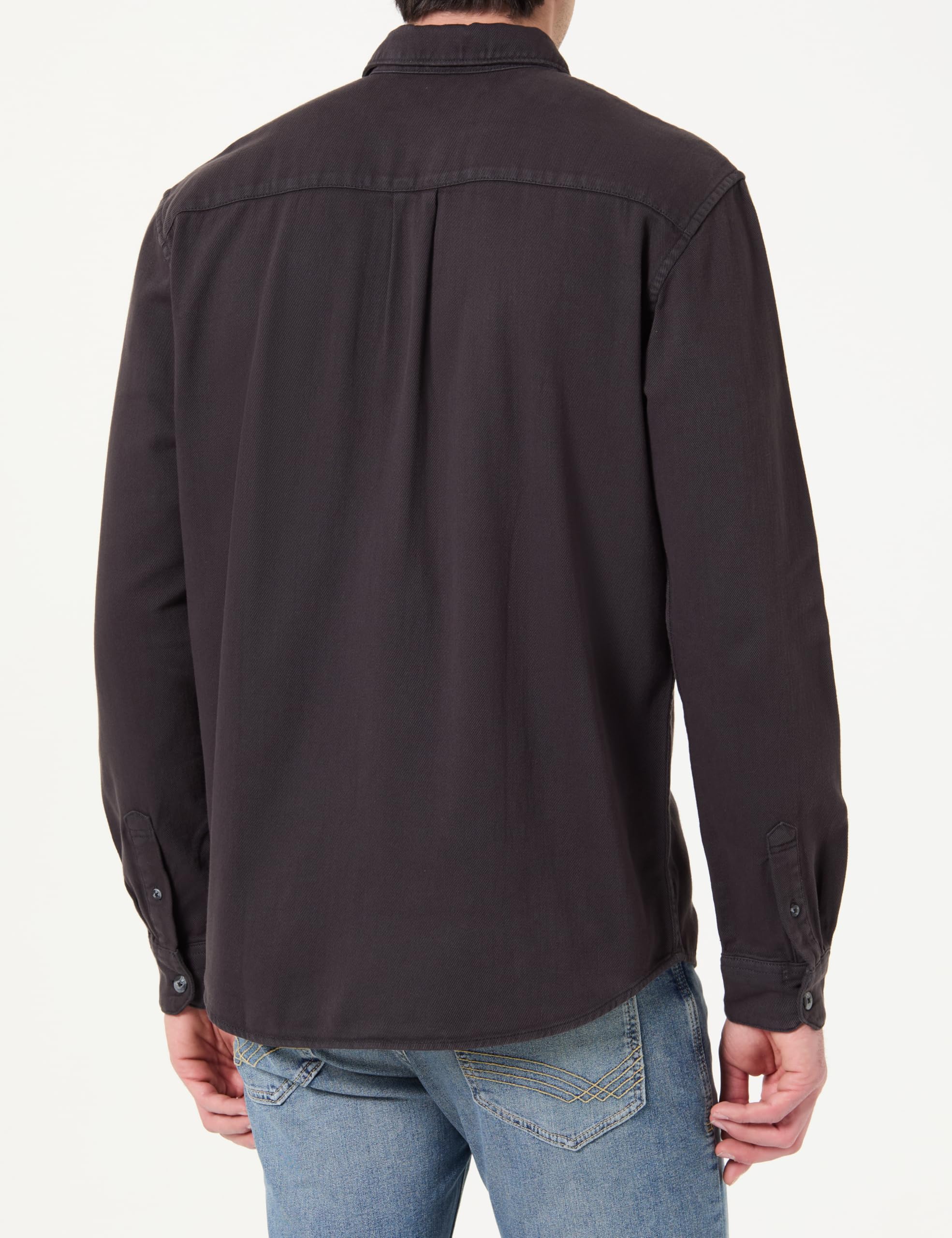 TOM TAILOR Denim Herren Relaxed Fit Gament Dye Overshirt Hemd