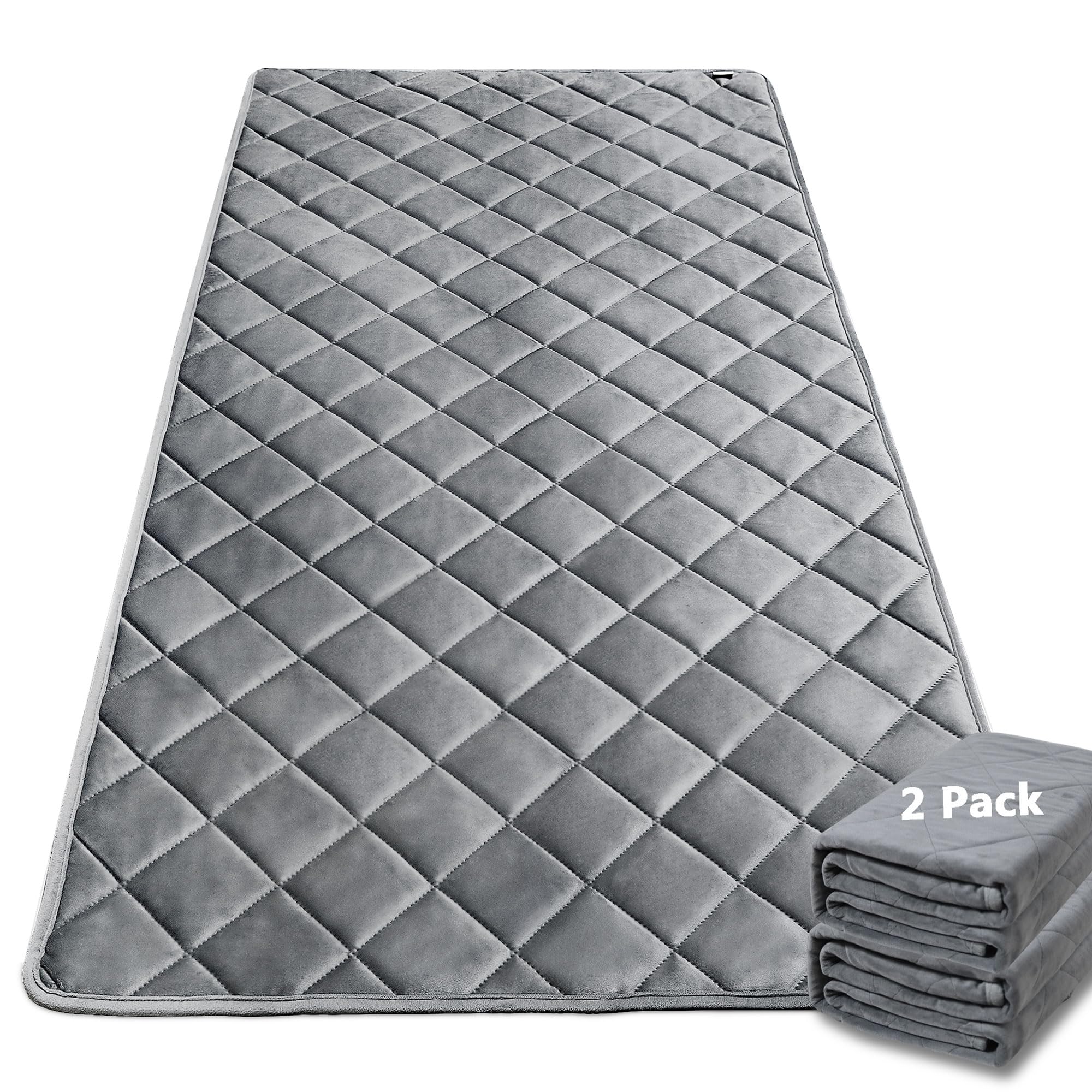 Guinea Pig Bedding Fleece, 2 Pack 59x31IN Cage Liner, Easy Clean & Super Absorbent & Odor Control & Washable & Reusable Guinea Pig Liner for C&C 2X4 Cage, Pee Pad Mat for Small Animal, Rabbit, Bunny