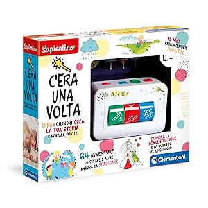 Clementoni Sapientino – C’era Una Volta, Gioco Educativo Bambini 4 + Anni, Storyteller con Rulli per Creare e Ascoltare 64 Storie con Personaggi e Ambientazioni Diverse, Lingua Italiana, 17410