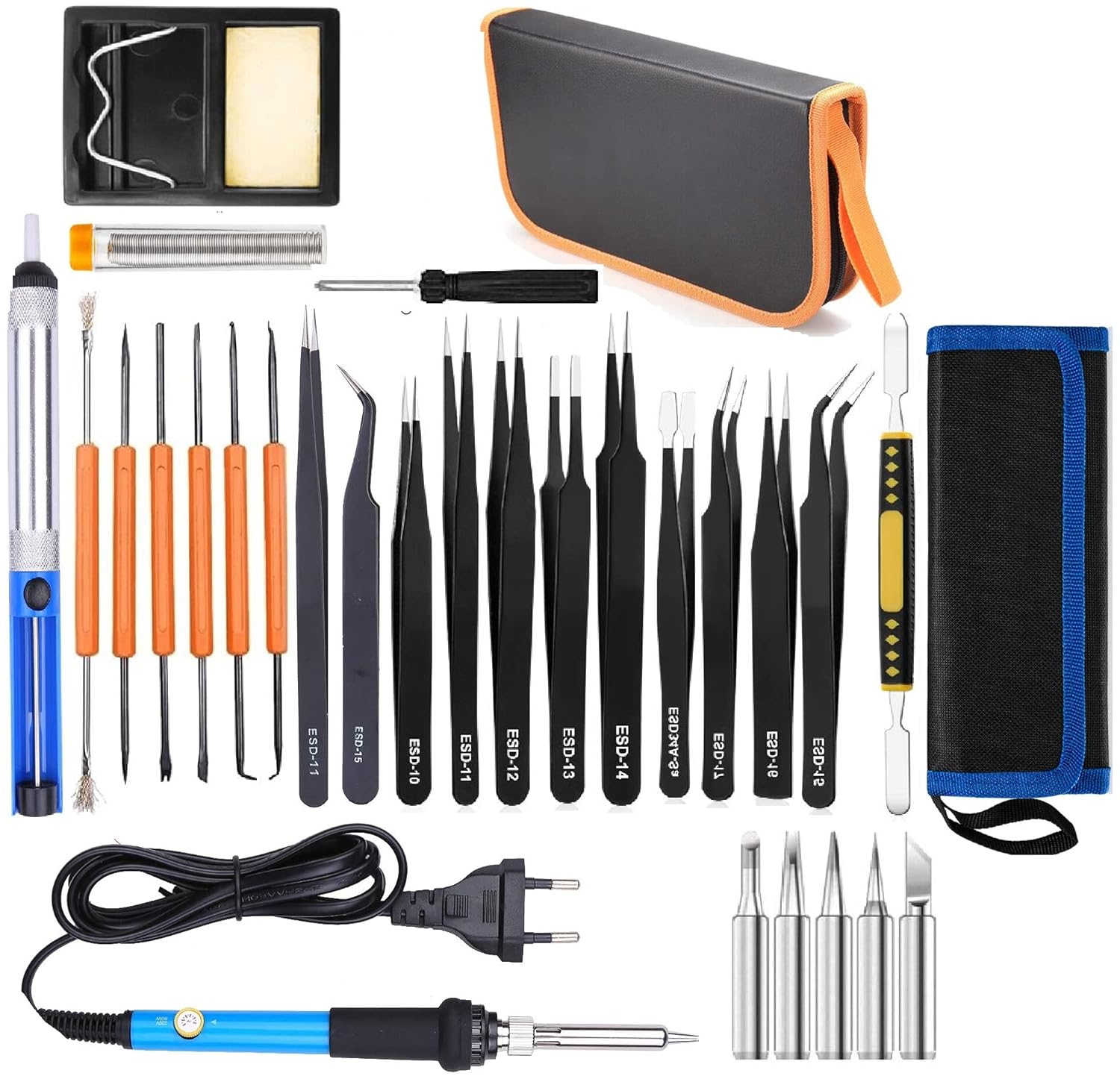 Corslet 29 in 1 60w Adjustable Electronic Soldering Iron Kit with 5pc