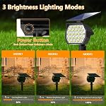 Éclairage solaire extérieur,Éclairagesolaire extérieur 23 LED 3 Modes d'éclairage Pleins feux solaires allumés et éteints, IP67 Étanche pour jardin, jardin et paysage extérieur 4 Pack (blanc chaud)