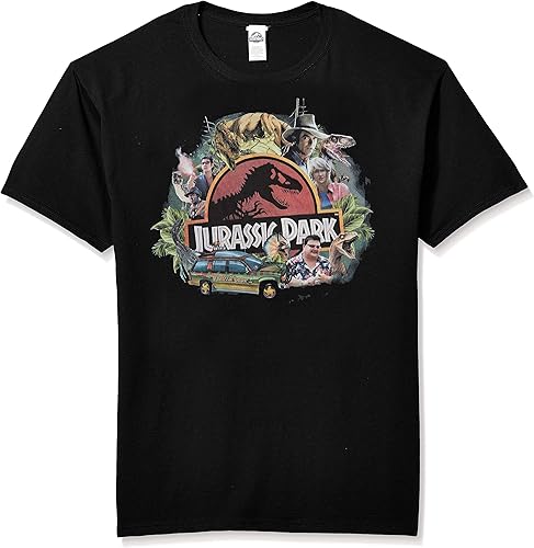 Jurassic Park Camiseta gráfica de collage con licencia oficial para hombre