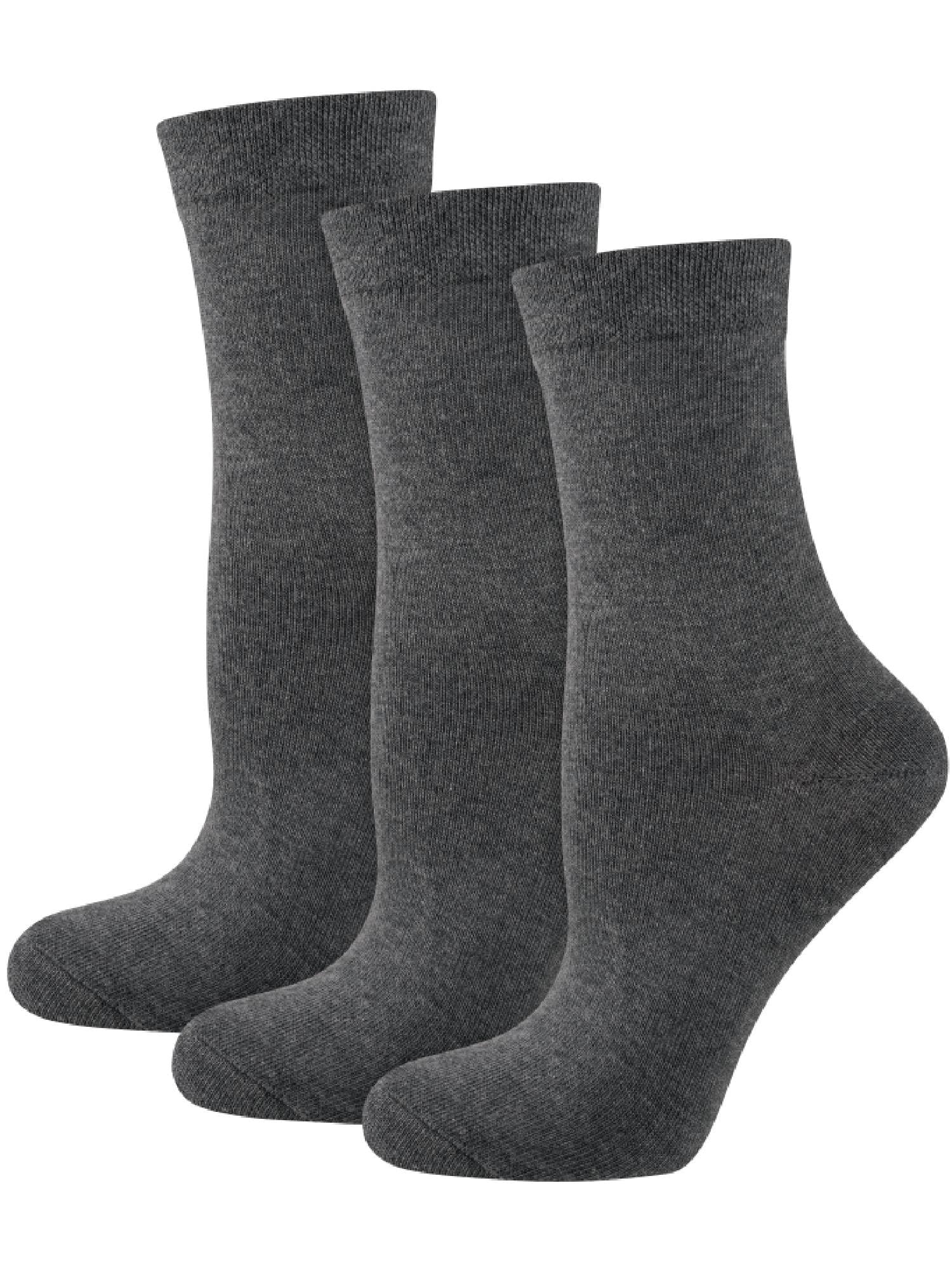 Nur Der Men's Herren Ohne Gummi Socken 3er opaque Calf Socks - Grey - 9-11