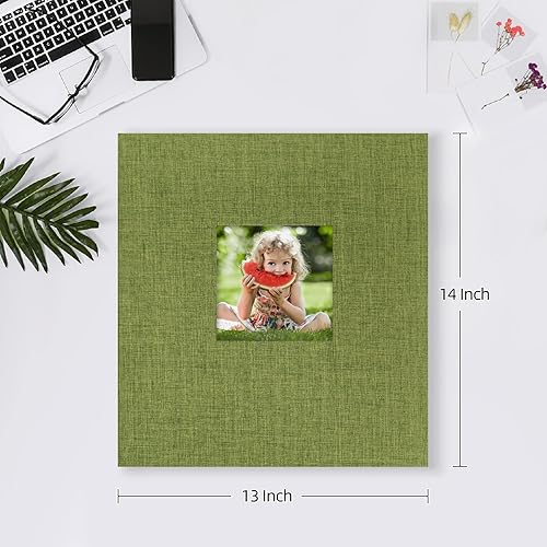 Miniatura 23 de Mublalbum Álbum de fotos pequeño de 4 x 6 pulgadas, 200 fotos, cubierta de lino, libro de fotos con bolsillos horizontales para boda, aniversario
