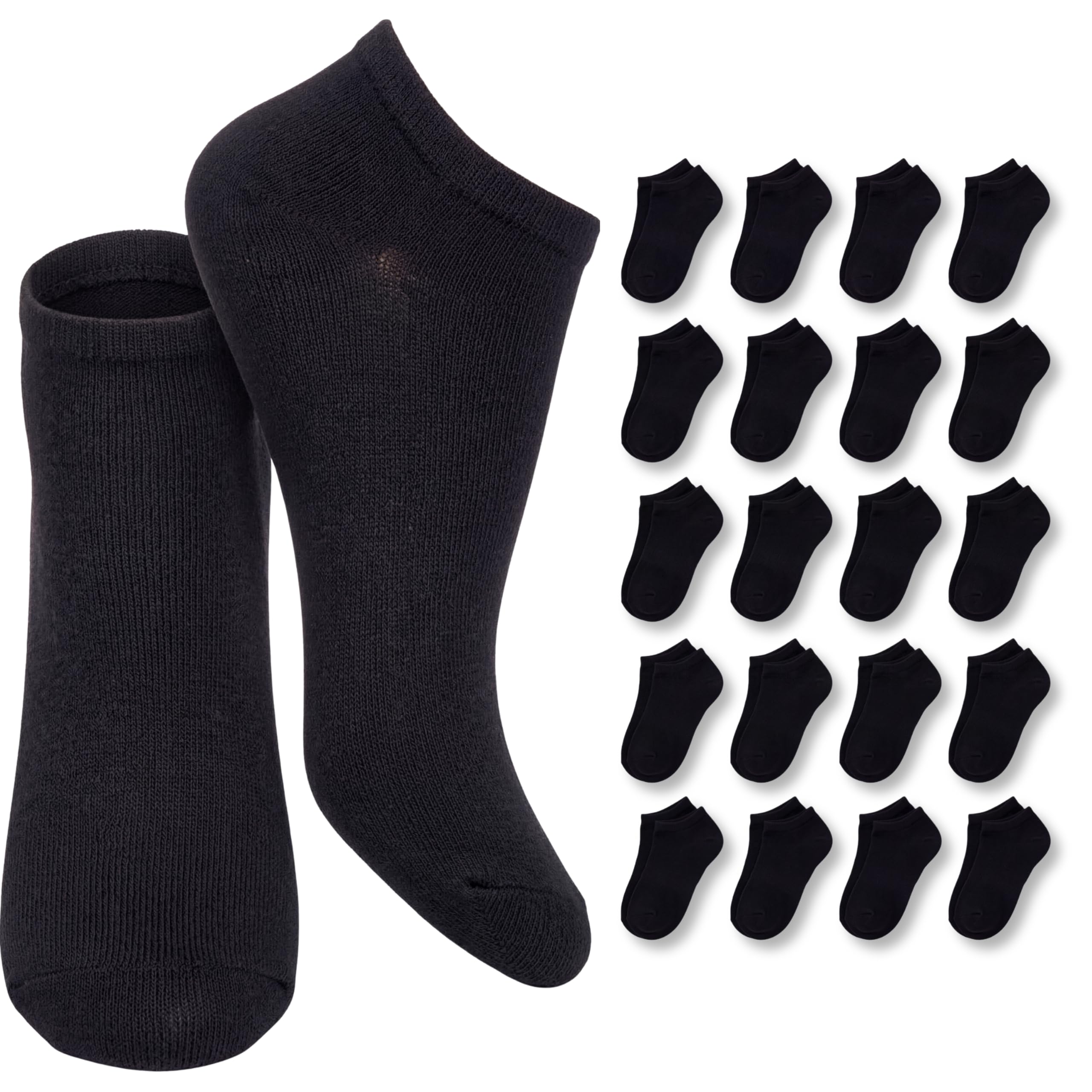 Tipi Toe Women’s 20 Pack Colorful Low Cut Socks – Lightweight, Breathable Design for All-Day Comfort Sizes 9-11/10-13