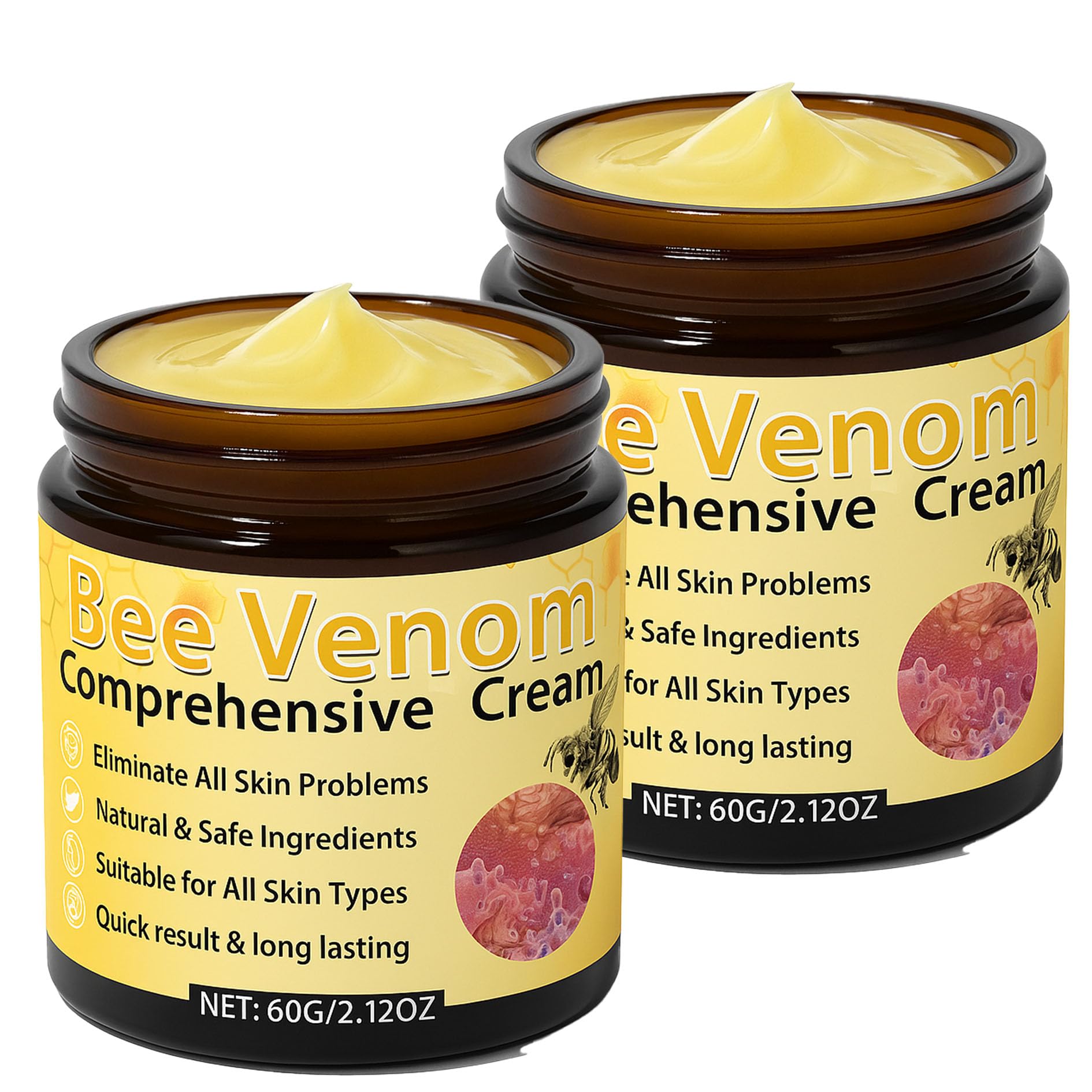 Lexenic Bee Venom Cream for Skin, 2pcs BeeVenom Comprehensive Cream (2)