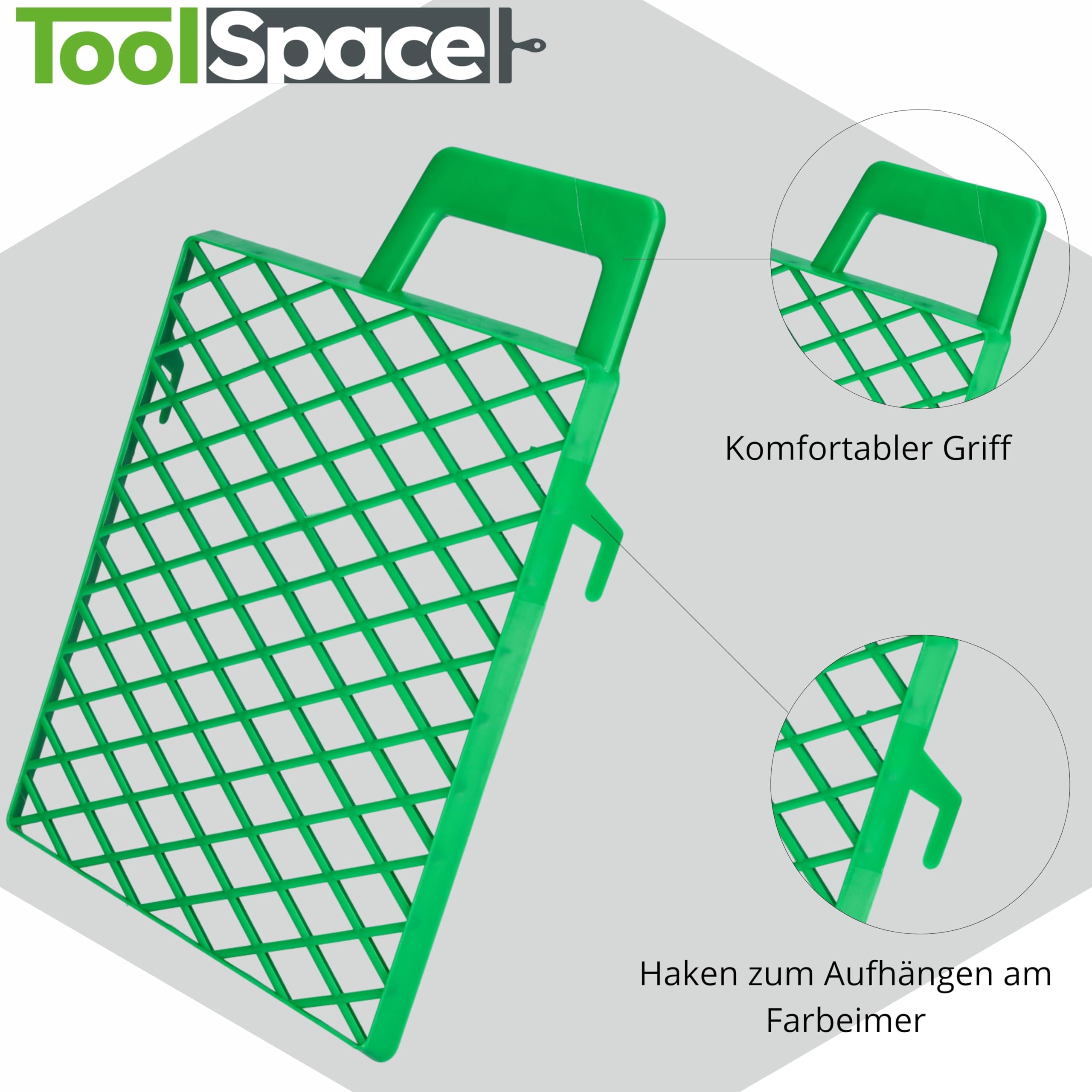 ToolSpace 10x Rejillas de Pintura 21 x 25,5 cm Rejillas rascadoras de Pintura de plástico Verde, Rejillas para Pintura, Accesorios de Pintura, Rejillas de Goteo, rascadores de Pintura