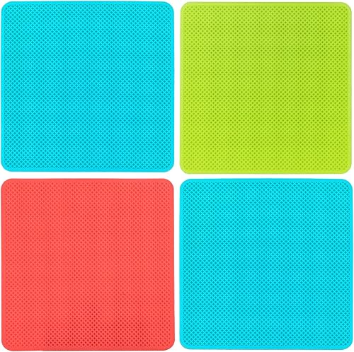 Miniatura 1 de Otstar 4 almohadillas de agarre para abridor de tarros para manos débiles mayores con artritis, abrepuertas de tapa de tarro de goma de silicona