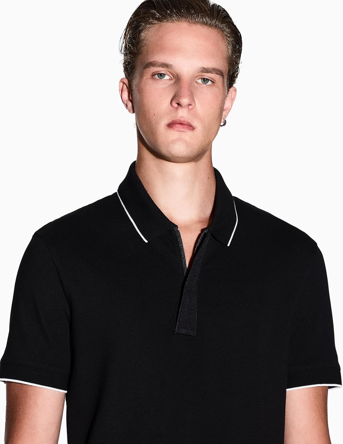 Armani Exchange Mens Slim Fit Cotton Pique Polo - Image 2