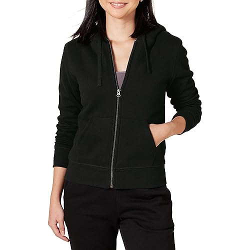 Amazon Essentials Damen Sherpa-gefütterte Fleece-Kapuzenjacke mit durchgehendem Reißverschluss (erhältlich in