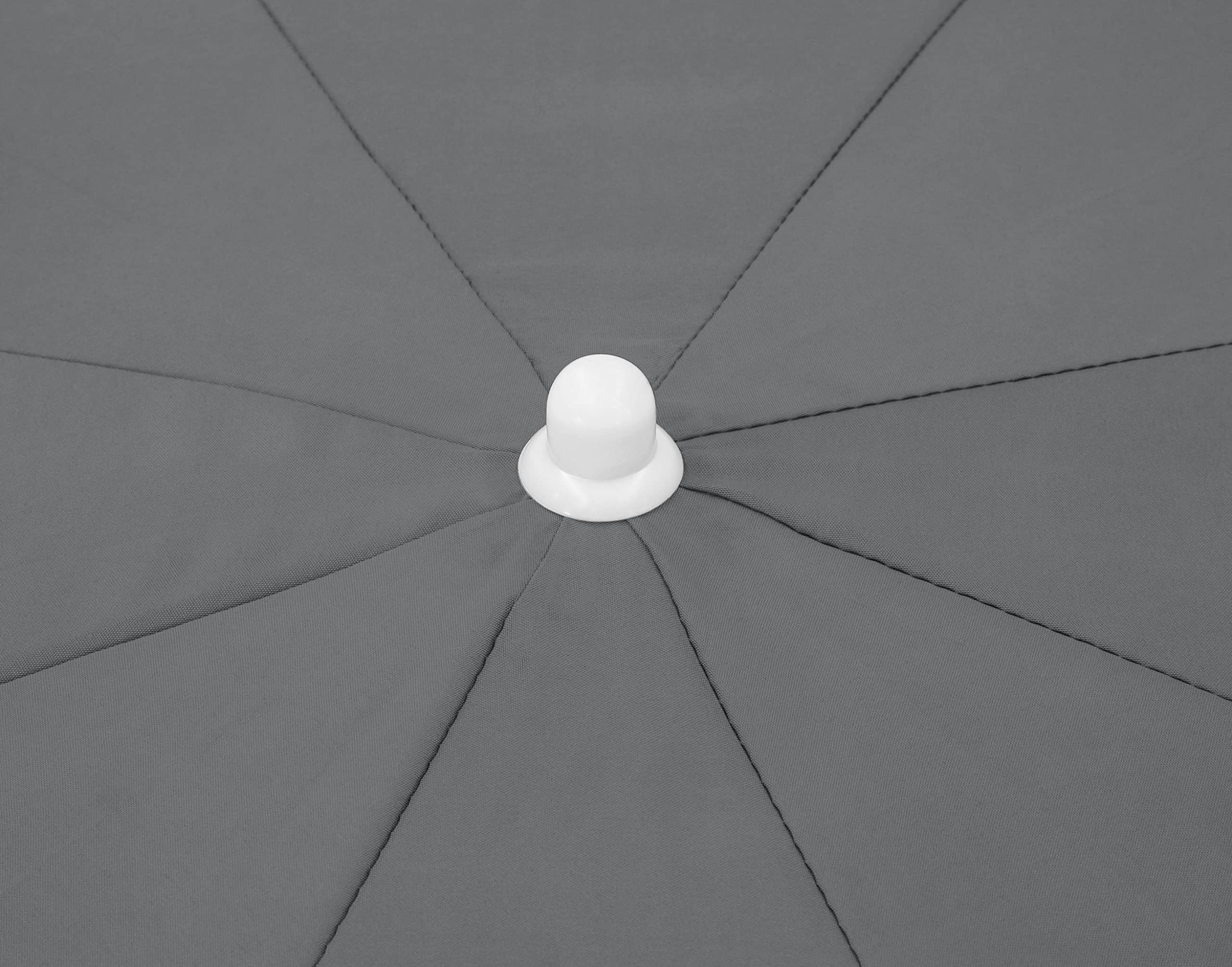 Schneider Ibiza Parasol rectangulaire 180 x 120 cm avec armature en acier et toile polyester 2,6 kg Anthracite 180 x 120 cm