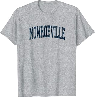 Monroeville Pennsylvania PA Vintage Athletic Sports Navy Des T-Shirt