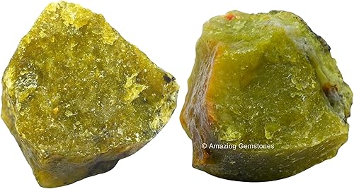 2 piezas de cristales crudos de ópalo verde y piedras curativas, rocas naturales para rodar y hacer tú mismo, piedras y cristales crudos disponible en Yaxa Peru
